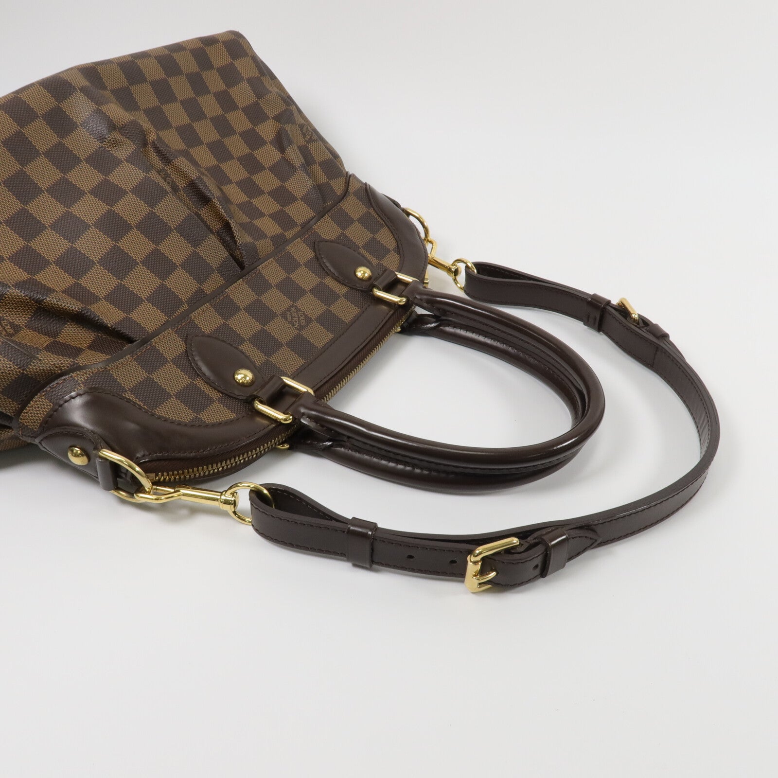 LOUIS VUITTON Damier Trevi手挽肩背兩用袋
