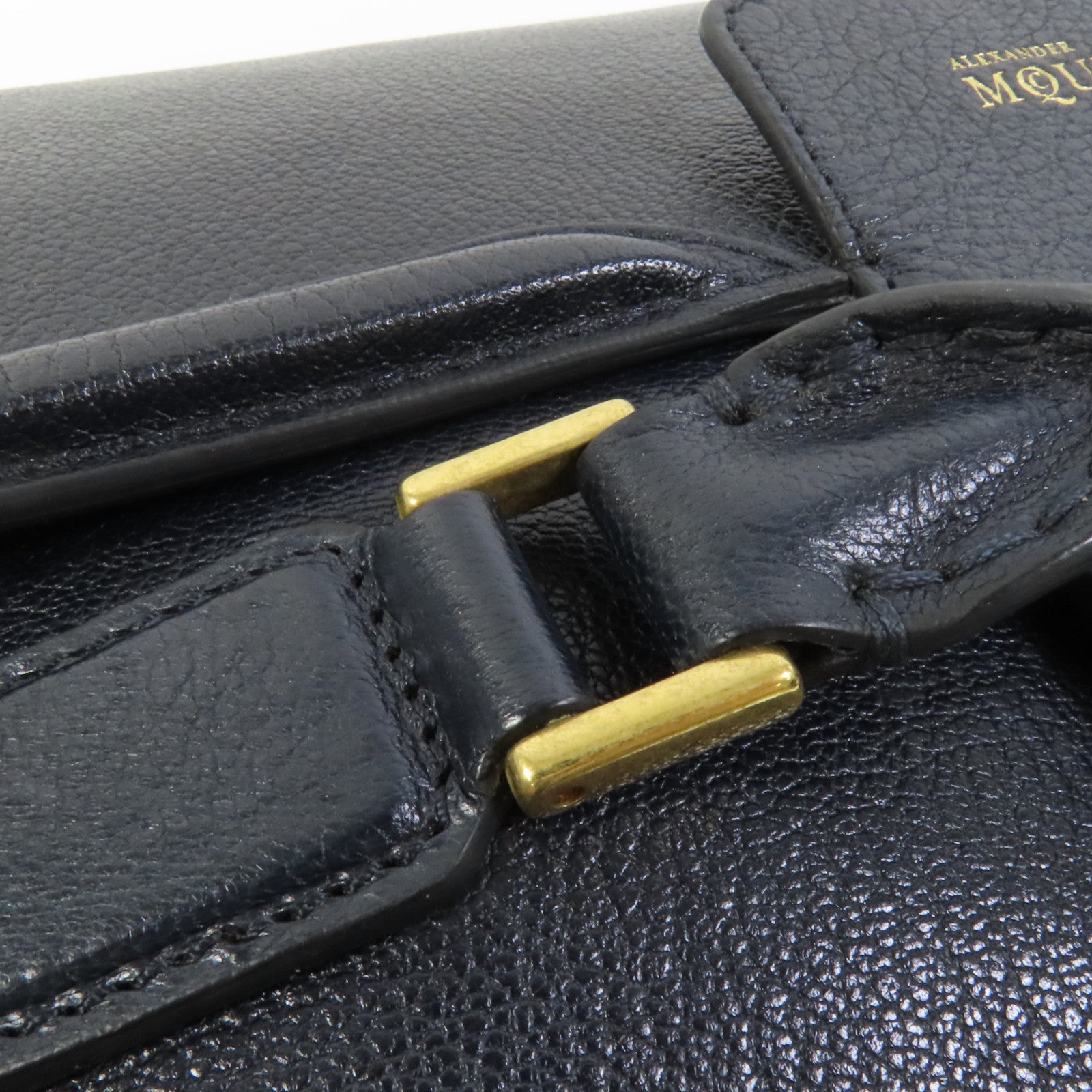 Alexander McQueen 牛皮皮革McQueen Clutch Bag金扣手提包