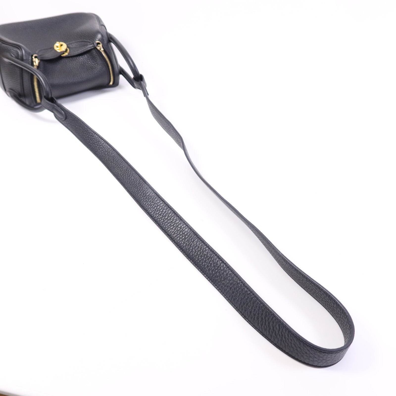 HERMES Clemence皮革Mini Lindy金扣手挽肩背兩用袋Nior