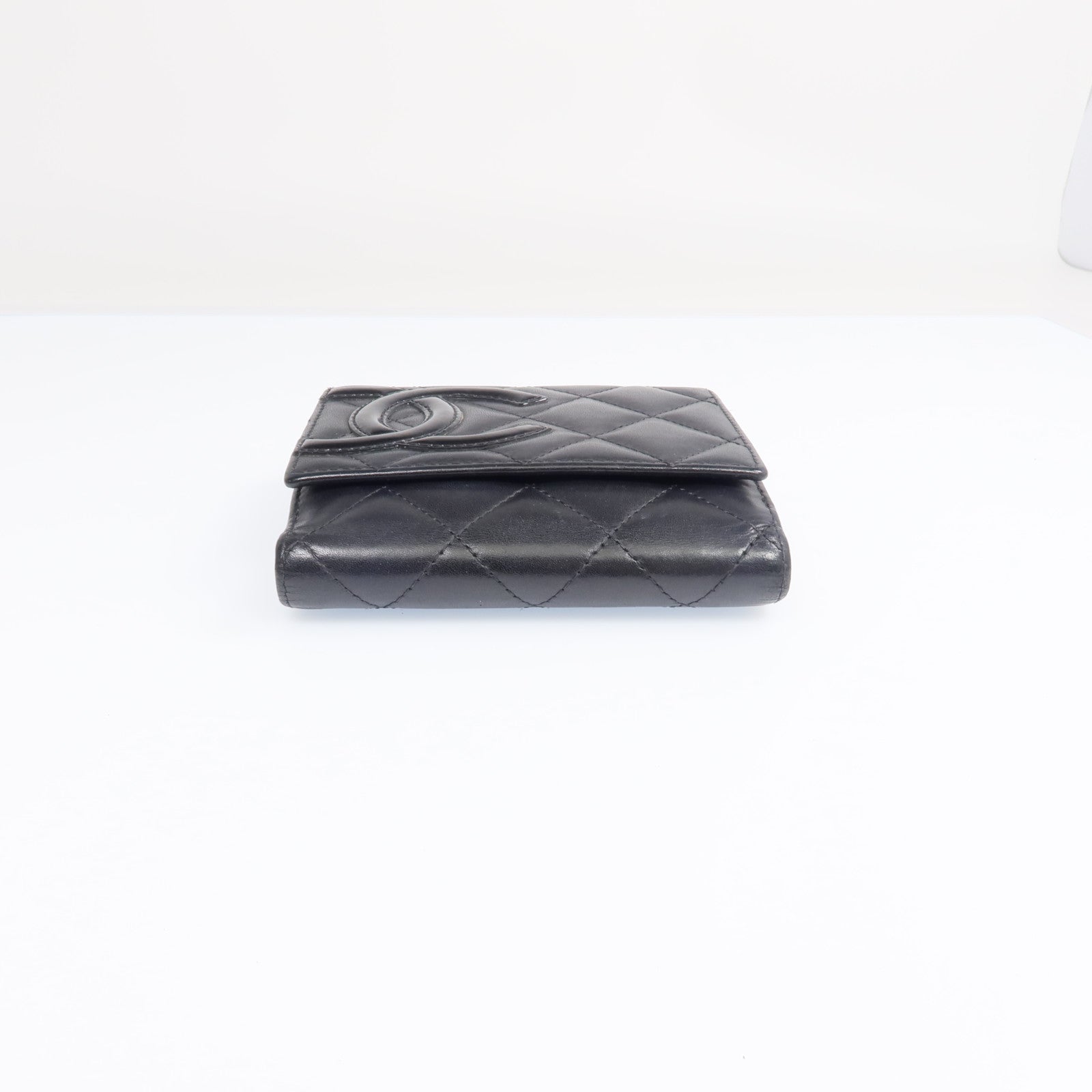 CHANEL 牛皮皮革Cambon Wallet銀扣錢包