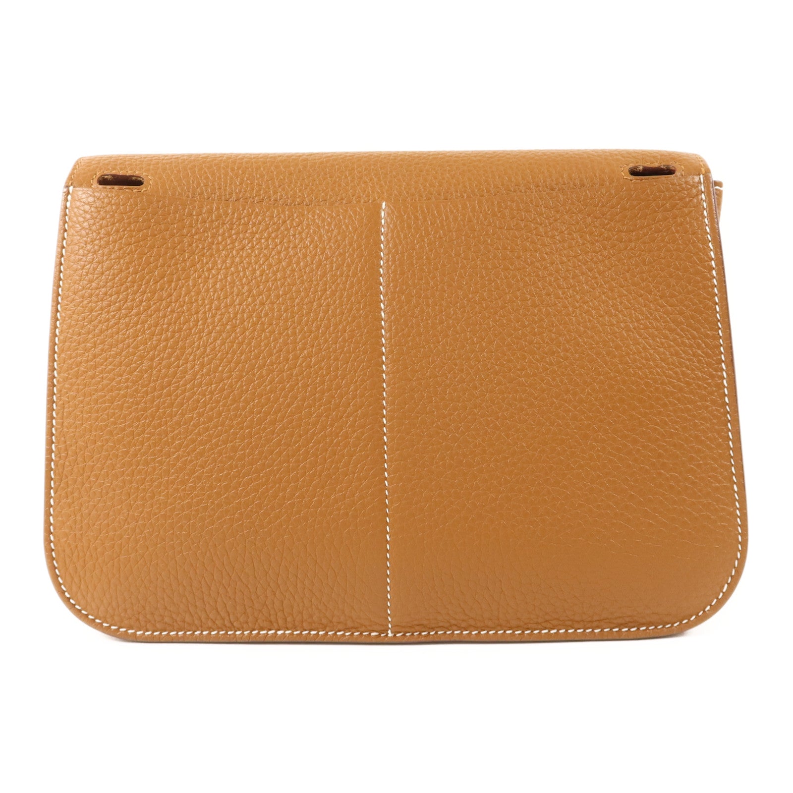 HERMES Clemence皮革Halzan 25金扣手挽肩背兩用袋Gold