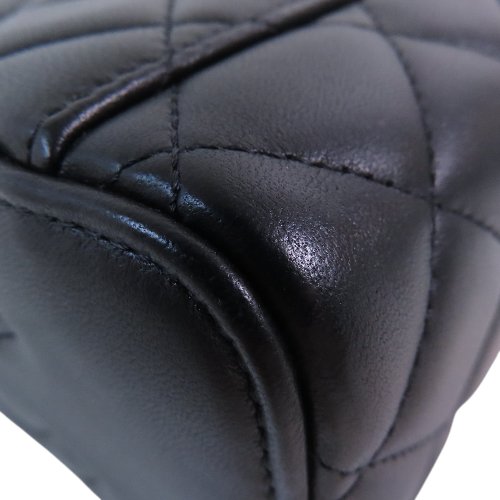 CHANEL 羊皮皮革Vanity Case金扣鏈帶手挽肩背兩用袋