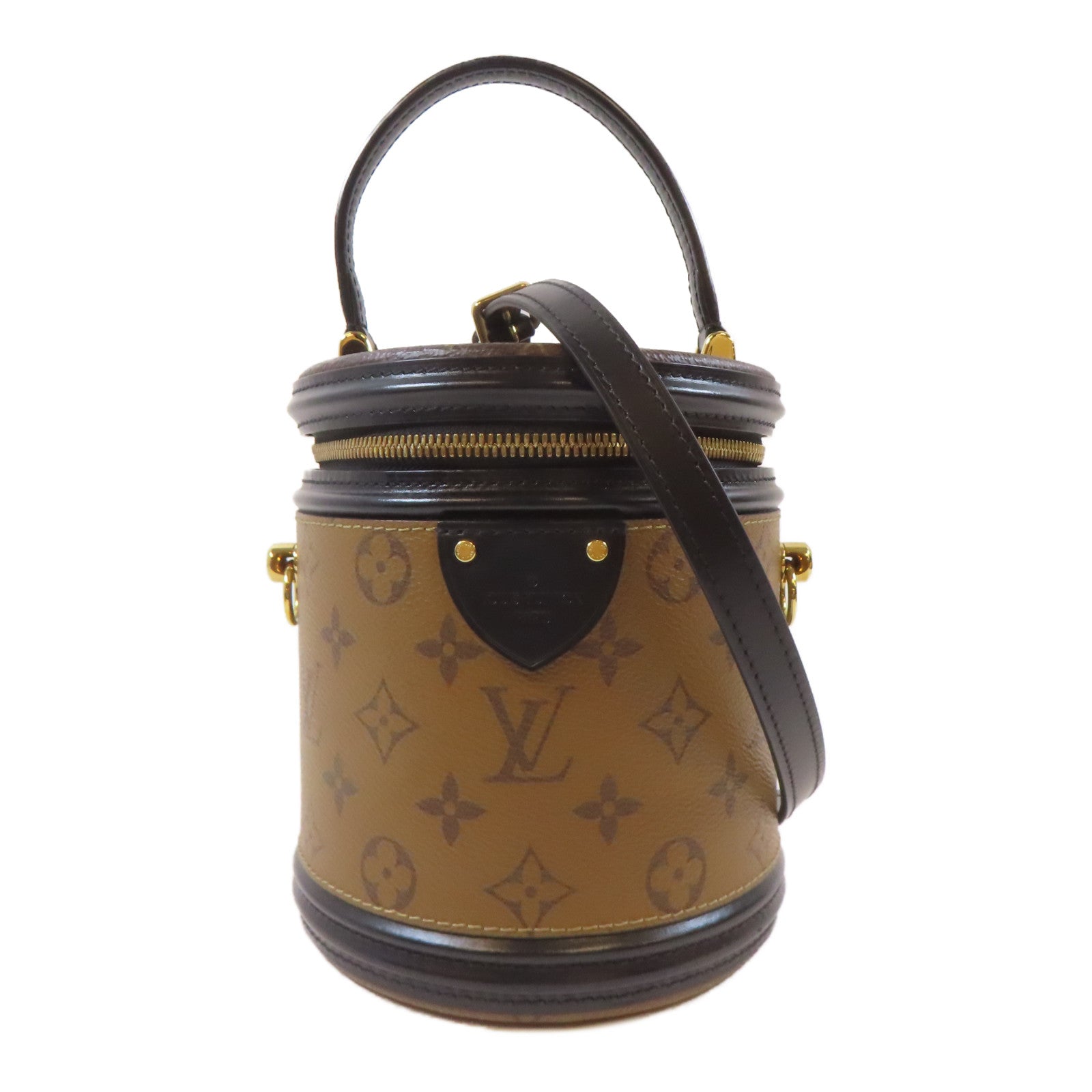 LOUIS VUITTON Monogram Reverse Cannes金扣手挽肩背兩用袋啡色 Brand Off Hong Kong