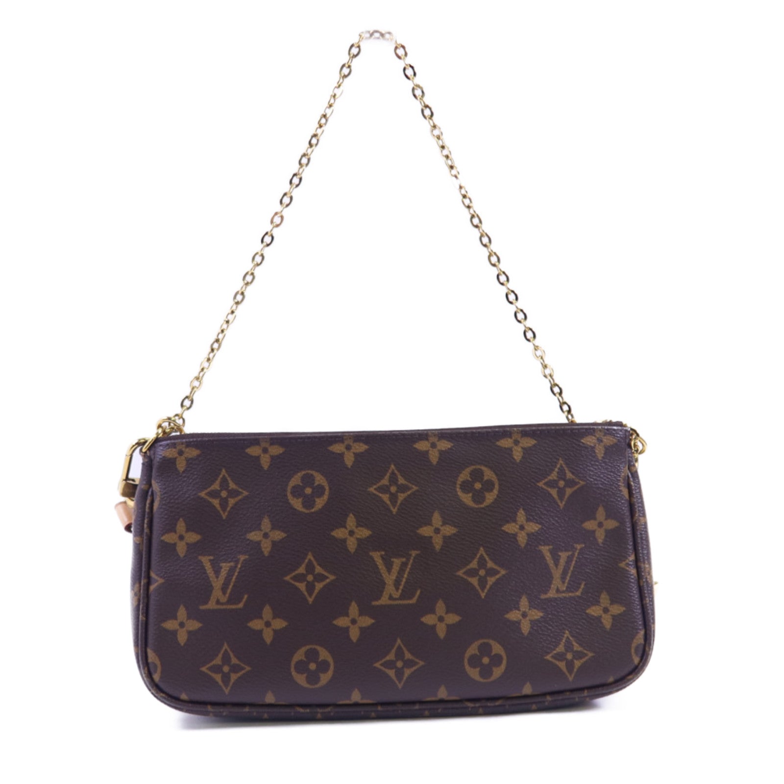 LOUIS VUITTON Monogram Multi Pochette Accessoires金扣手挽肩背兩用袋