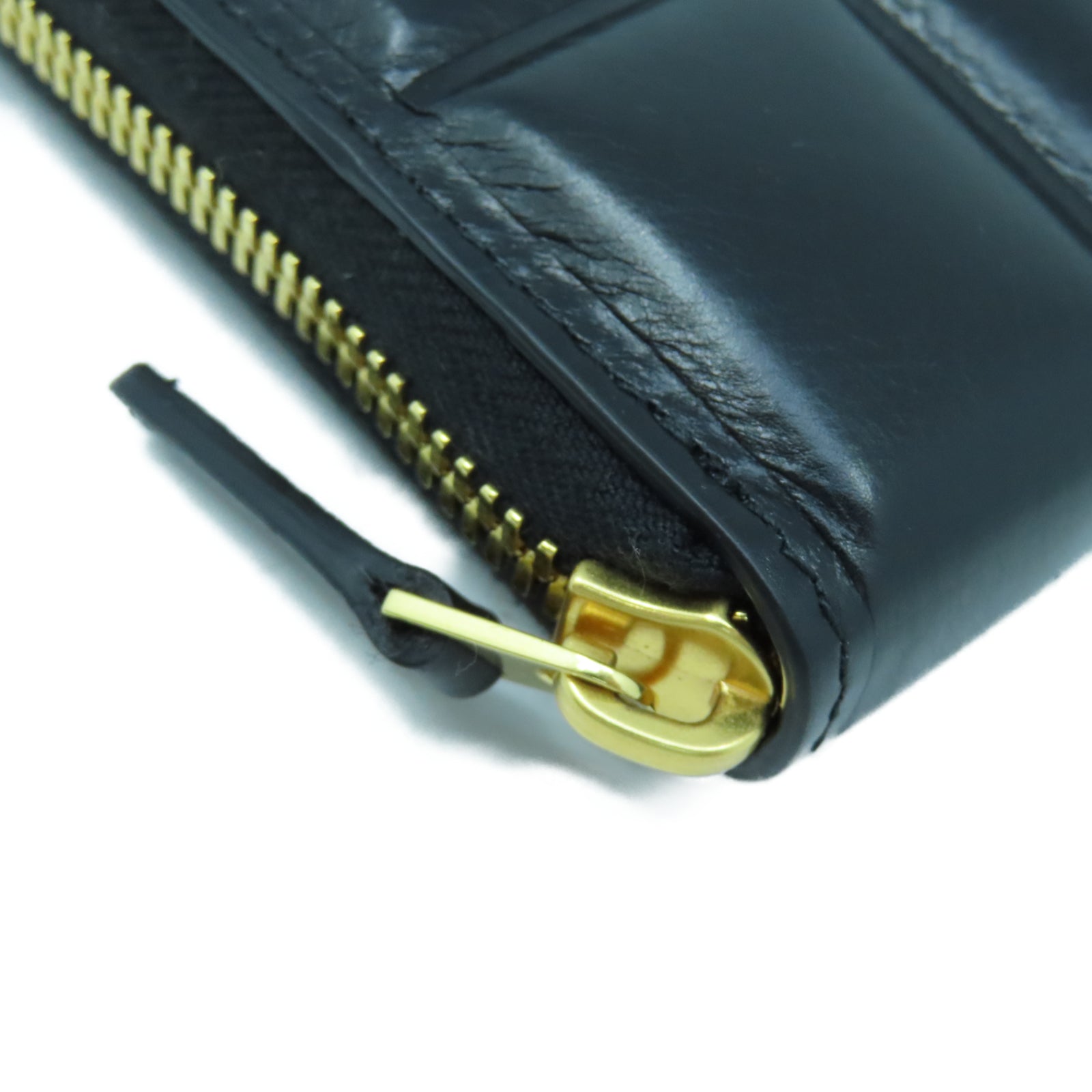 BOTTEGA VENETA 【激減優惠】牛皮皮革Zipper Long Wallet金扣長錢包黑色