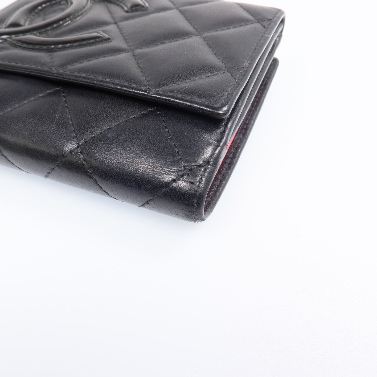 CHANEL 牛皮皮革Cambon Wallet銀扣錢包