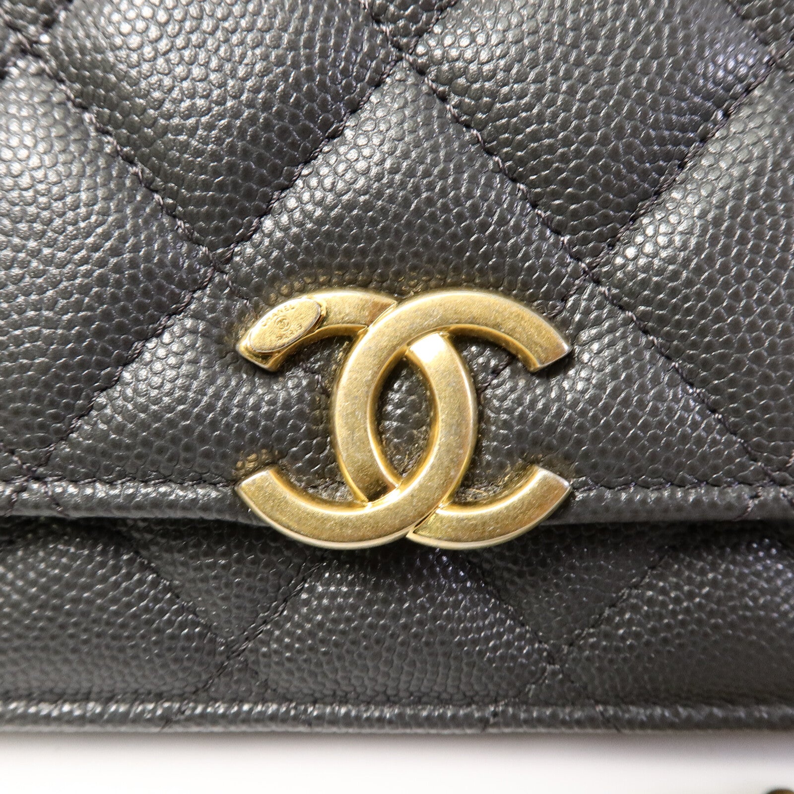 CHANEL 牛皮皮革Wallet On Chain鏈帶肩背袋
