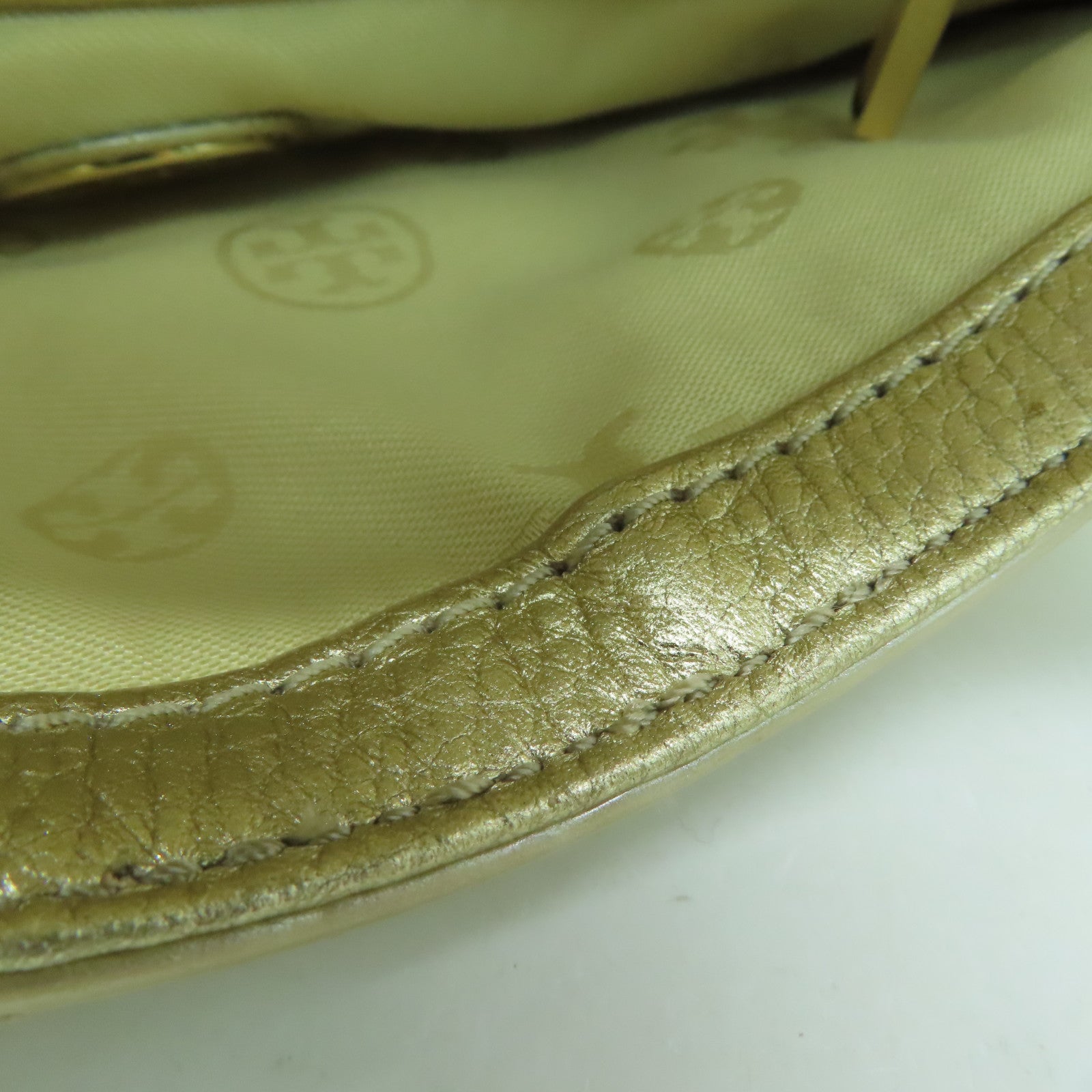 Tory Burch 牛皮皮革Shoulder Bag金扣肩背袋金色