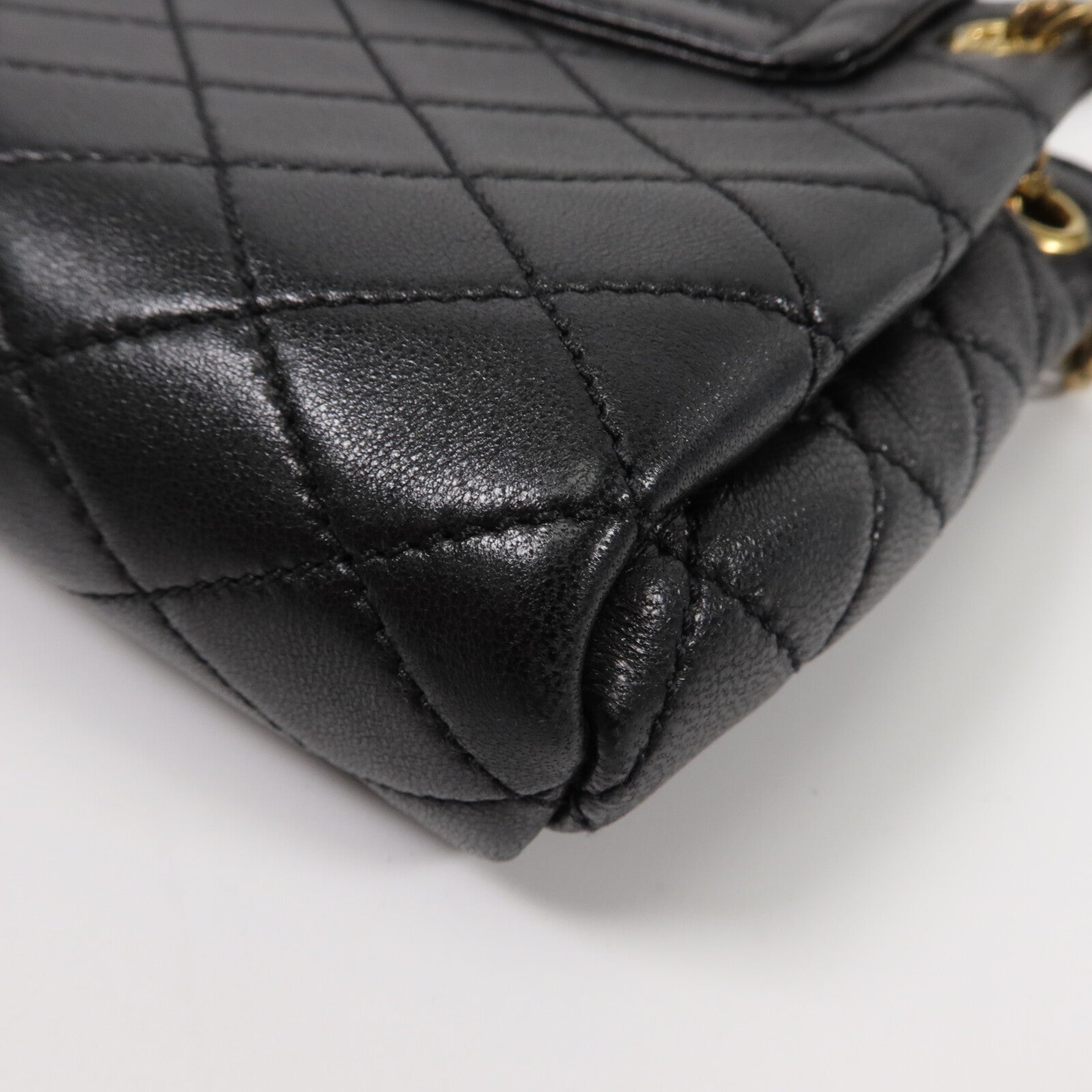 SAINT LAURENT 羊皮皮革Mini Nolita鏈帶肩背袋