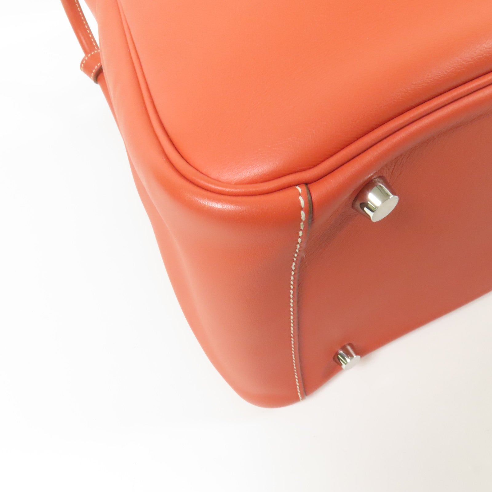 HERMES Swift皮革Lindy 30銀扣手挽肩背兩用袋Rose Jaipur