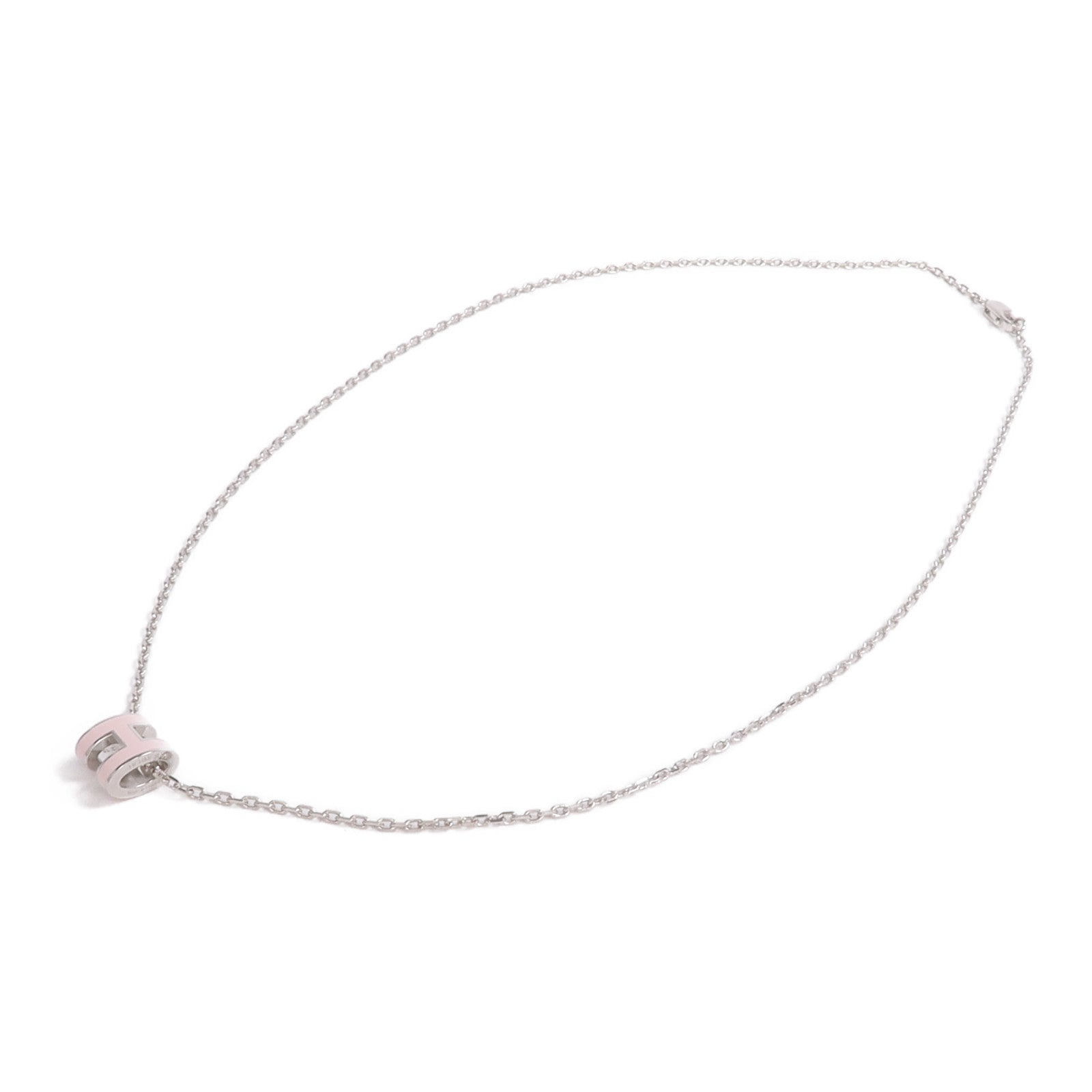 HERMES 金屬Mini Pop H Necklace項鍊Rose Dragee