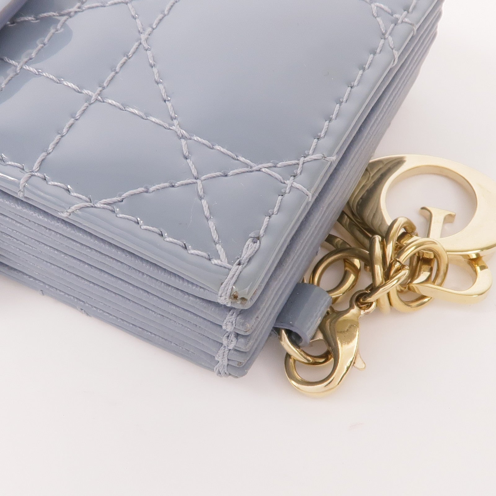 Dior 漆皮皮革Card Case金扣卡片套