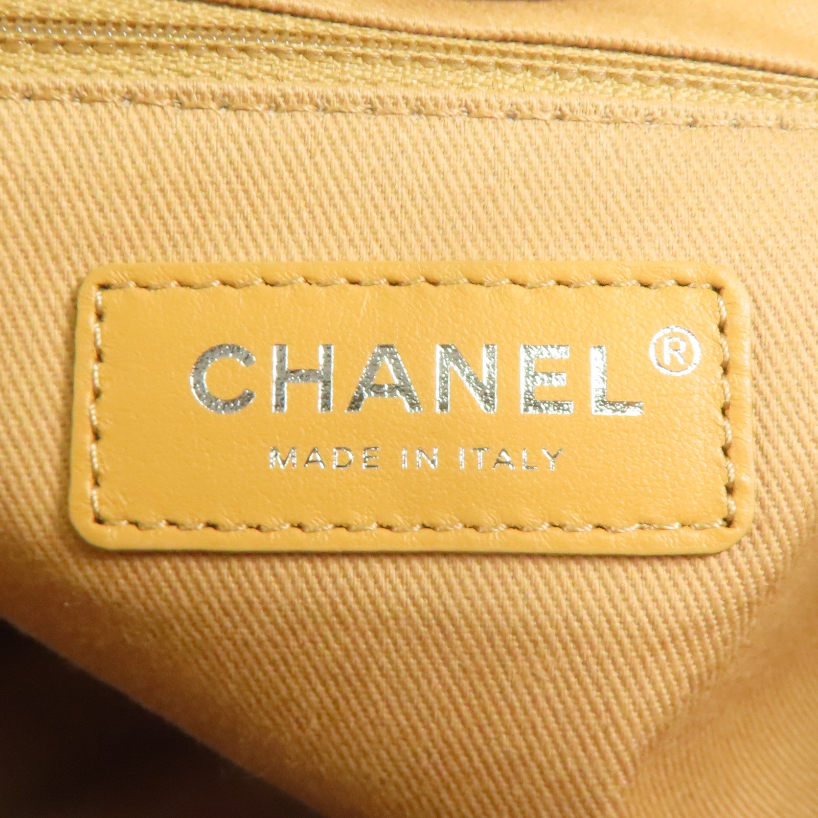 CHANEL 帆布Deauville銀扣鏈帶肩背袋