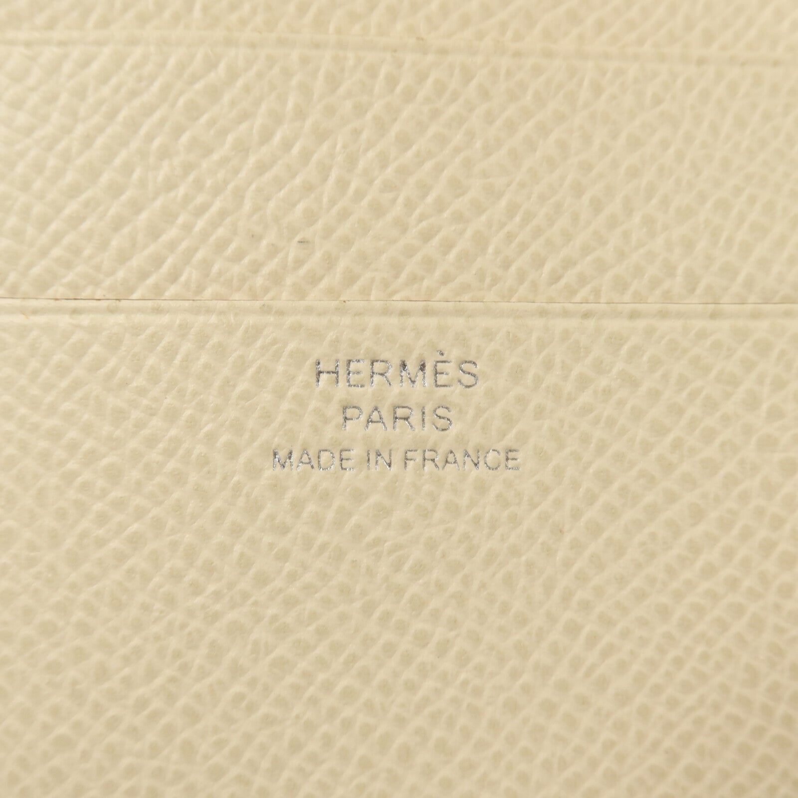 HERMES Epsom皮革Bearn Verso錢包Jaune Poussin/Craie