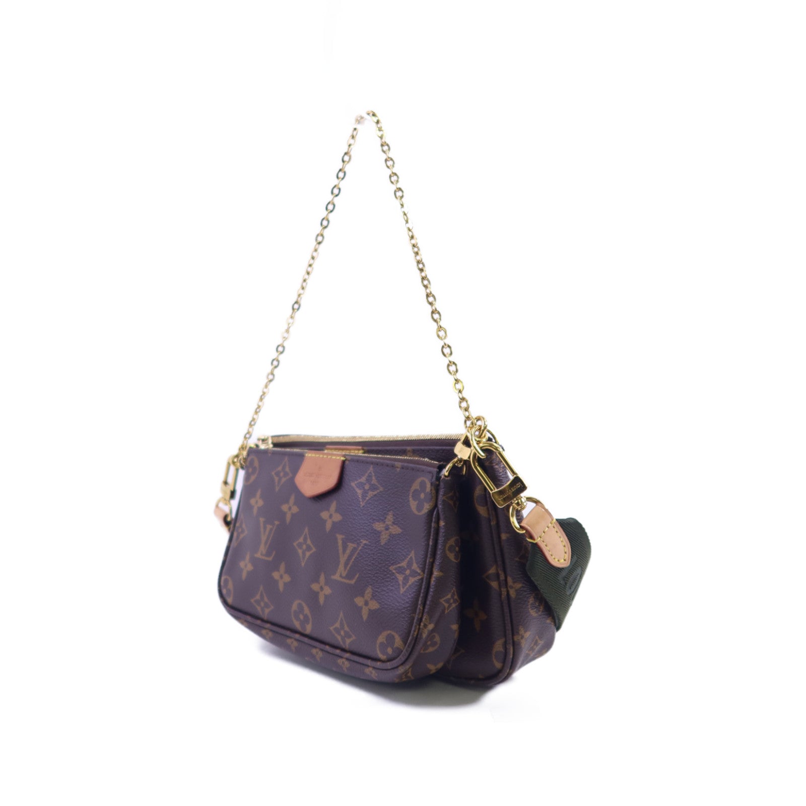 LOUIS VUITTON Monogram Multi Pochette Accessoires金扣手挽肩背兩用袋