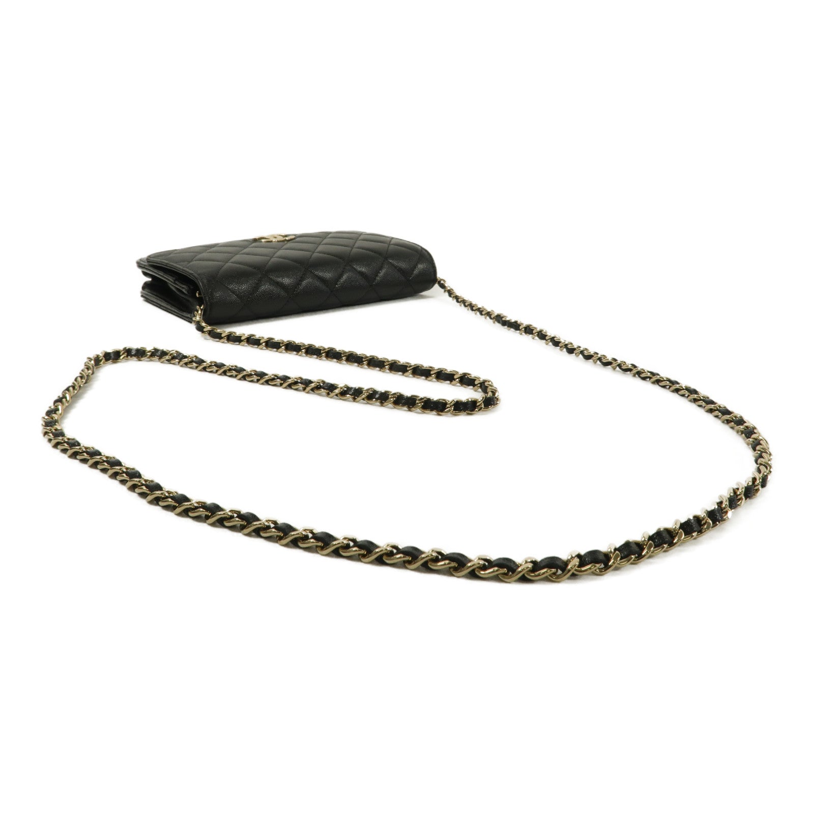 CHANEL 牛皮皮革WOC Wallet On Chain鏈帶肩背袋