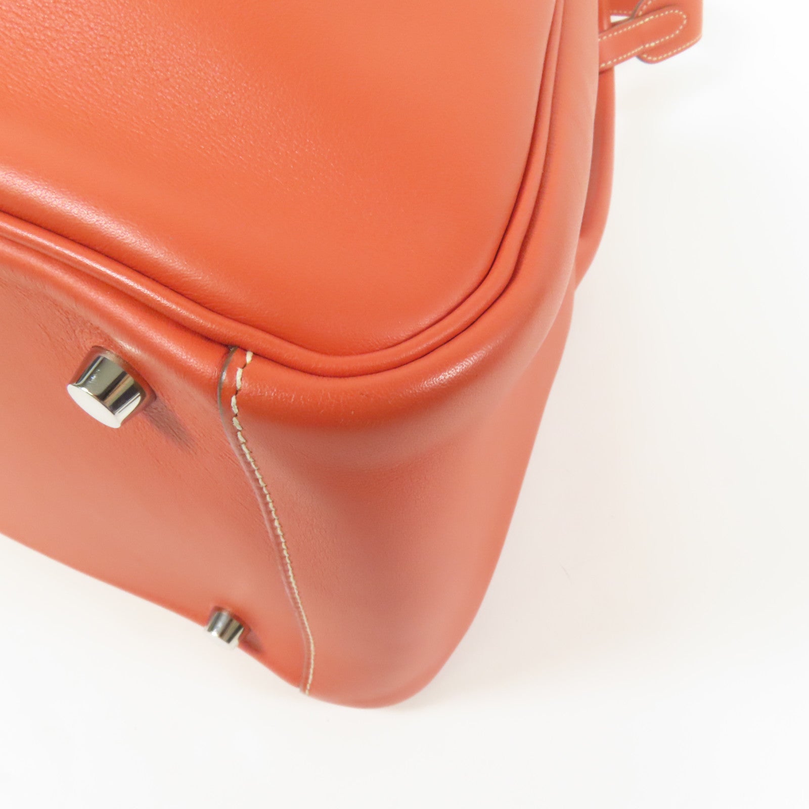 HERMES Swift皮革Lindy 30銀扣手挽肩背兩用袋Rose Jaipur