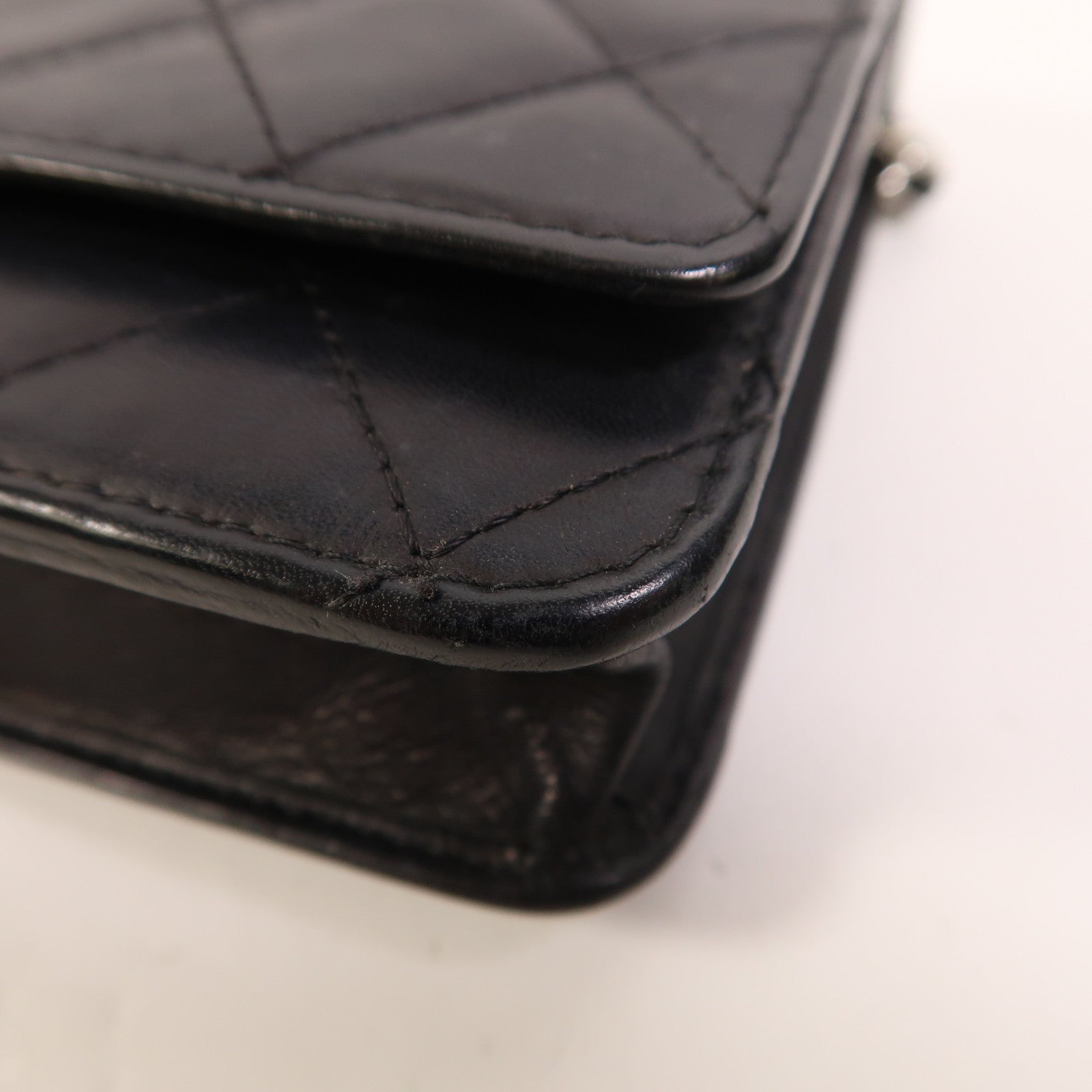 CHANEL 【激減優惠】羊皮皮革WOC Wallet On Chain銀扣鏈帶肩背袋