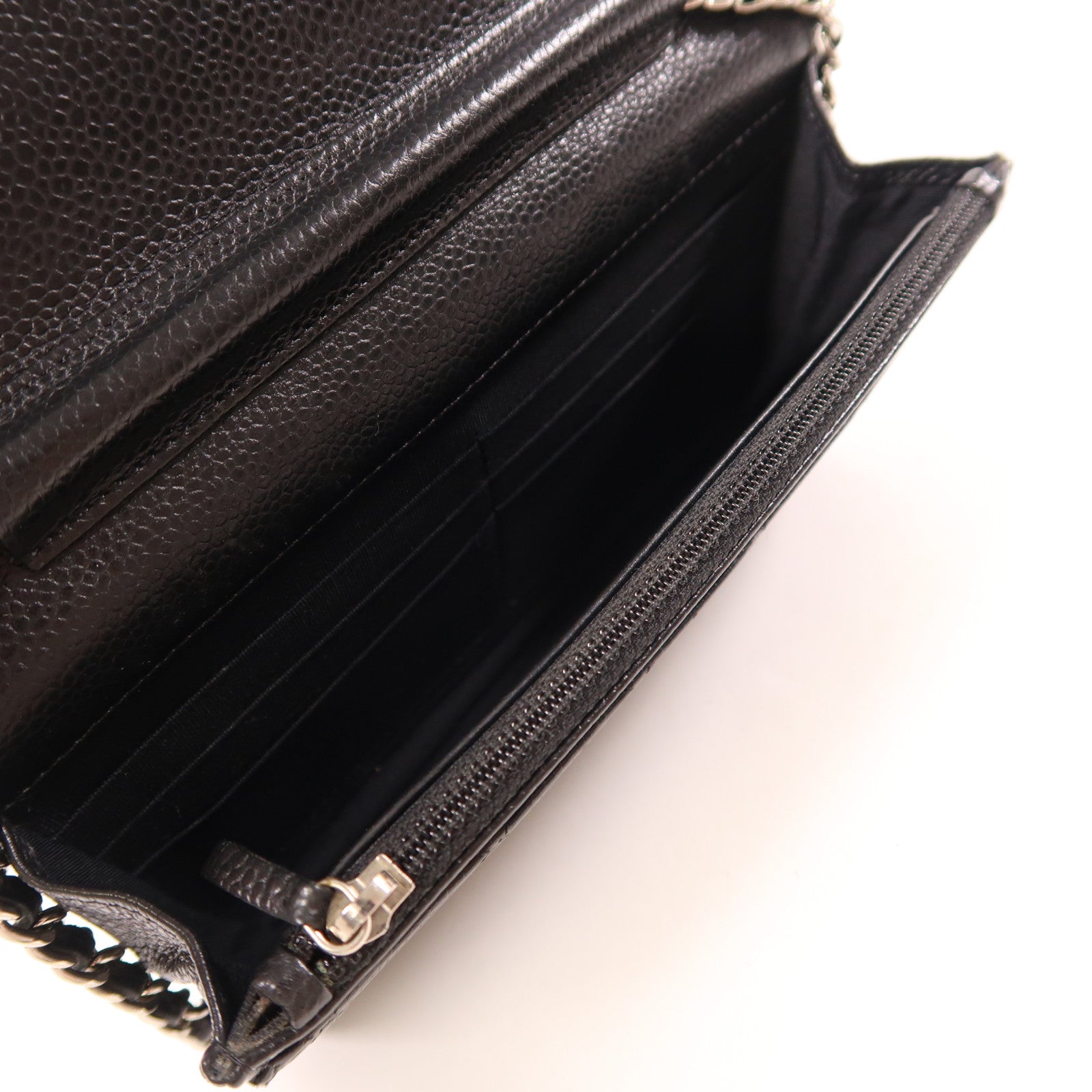 CHANEL 牛皮皮革WOC Wallet On Chain銀扣鏈帶肩背袋