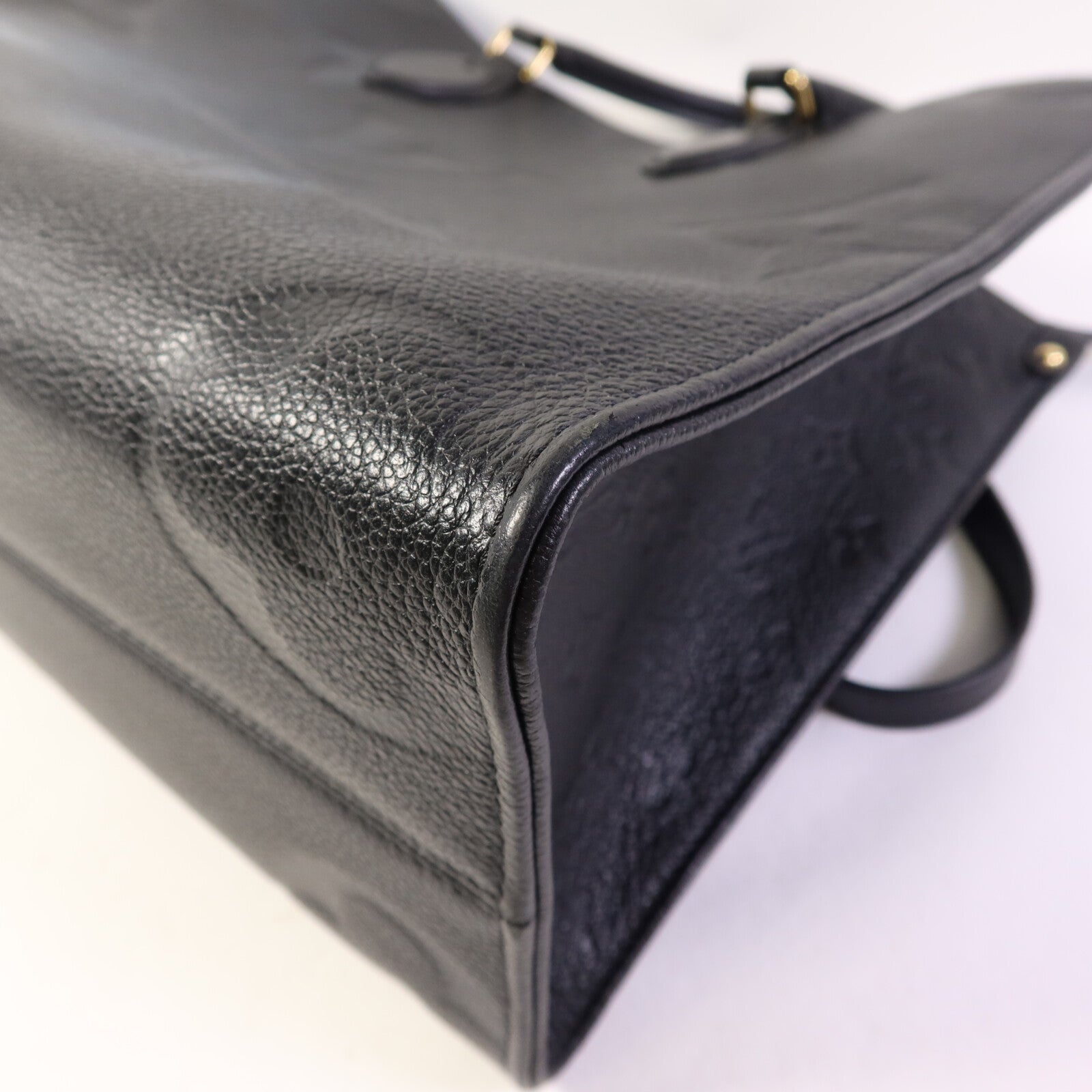 LOUIS VUITTON Monogram Empreinte On The Go MM金扣手挽肩背兩用袋