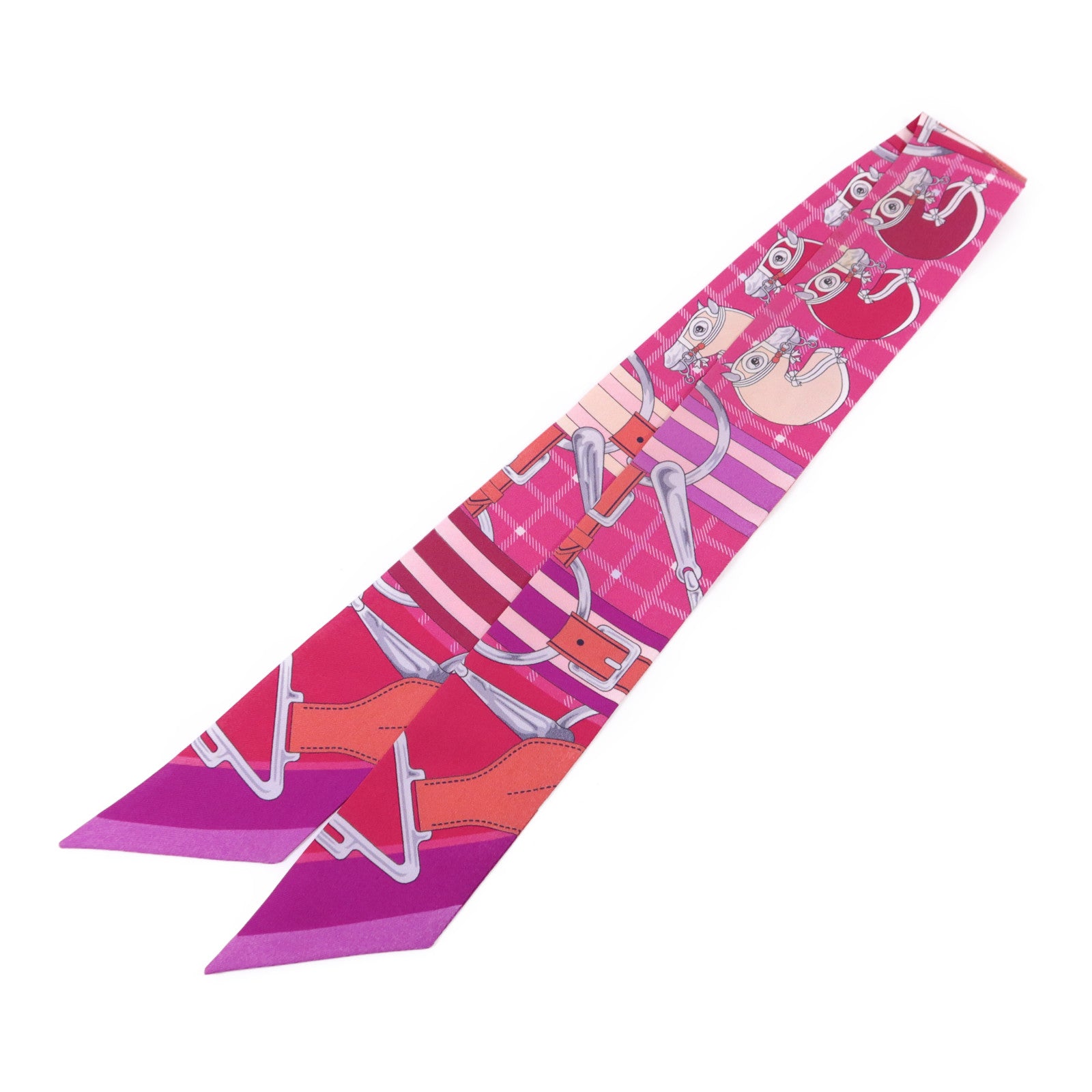 HERMES 【激減優惠】絲質Twilly絲巾