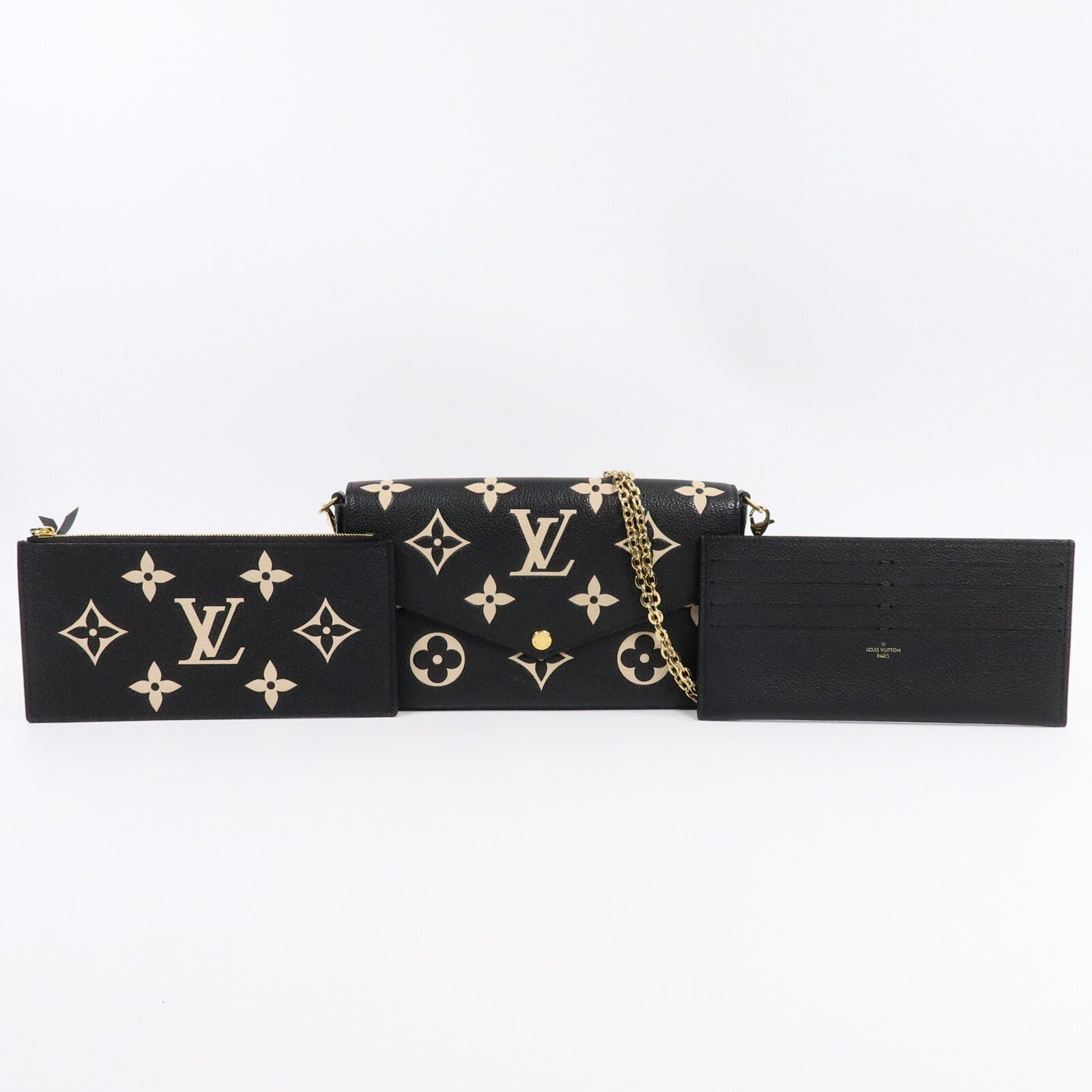 LOUIS VUITTON Monogram Empreinte Pochette Felicie肩背袋