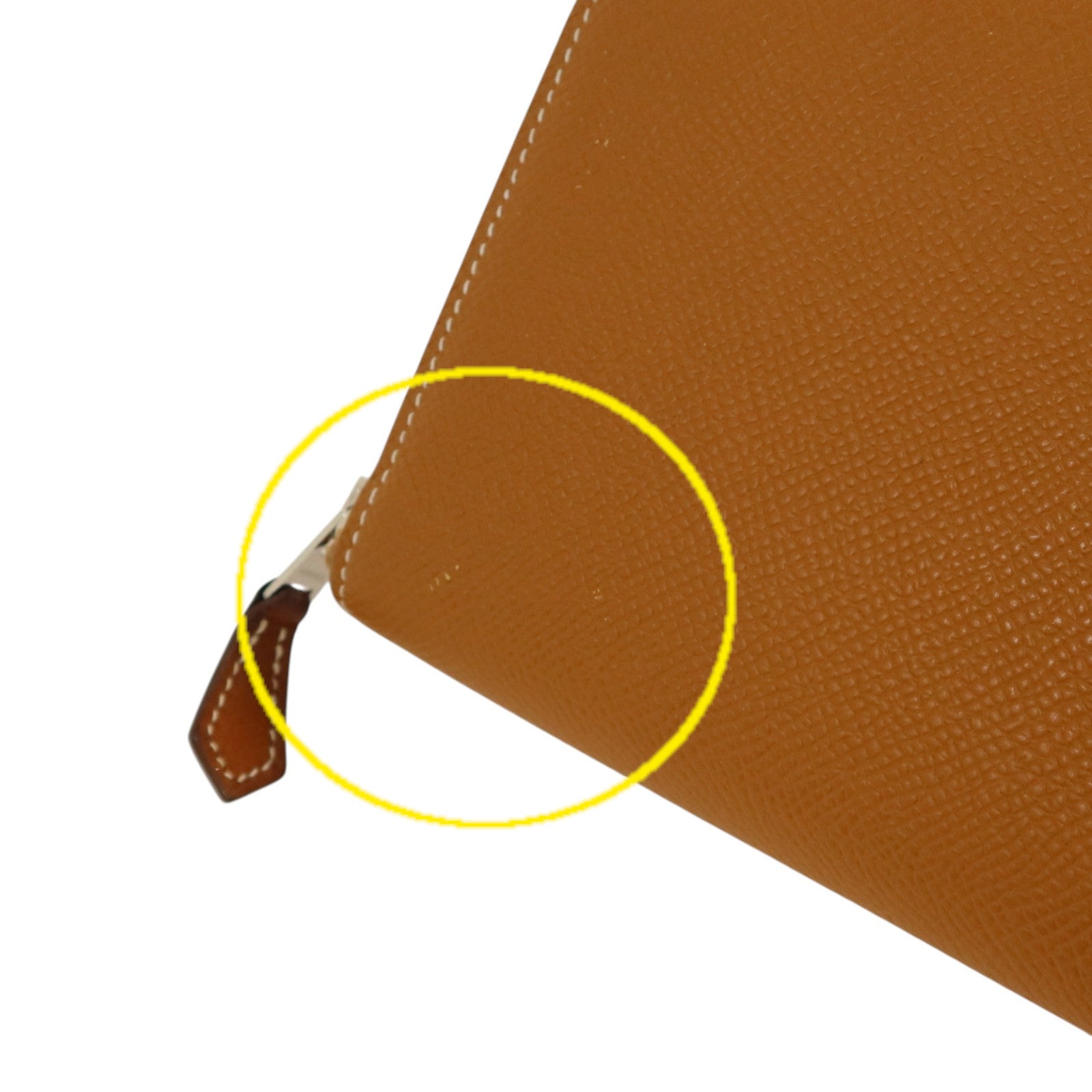 HERMES Epsom皮革Silk In Long Wallet銀扣長錢包Gold