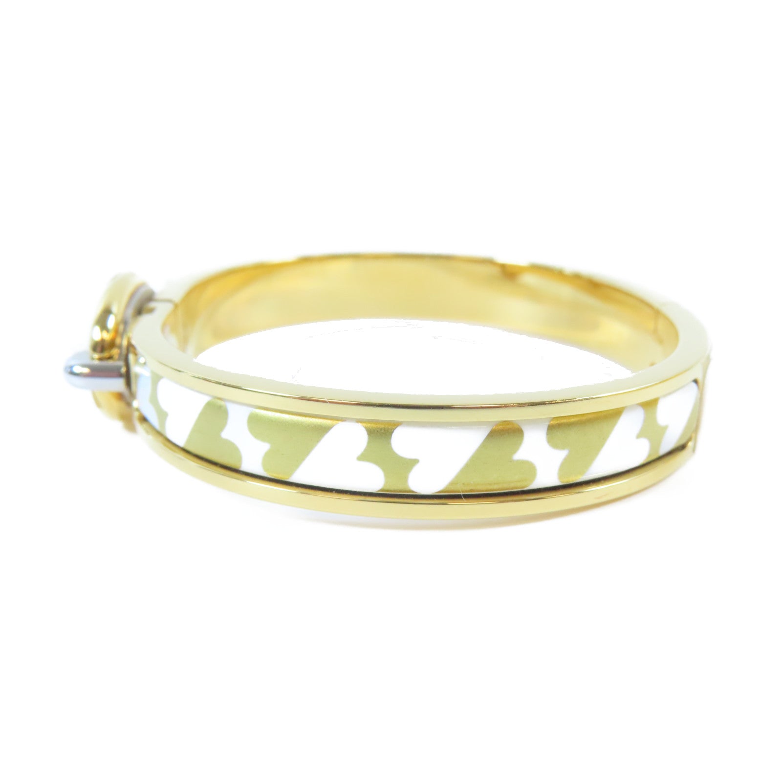 HERMES 【激減優惠】金屬Mini Clic Chaine D'Ancre Bracelet手鐲金色/白色