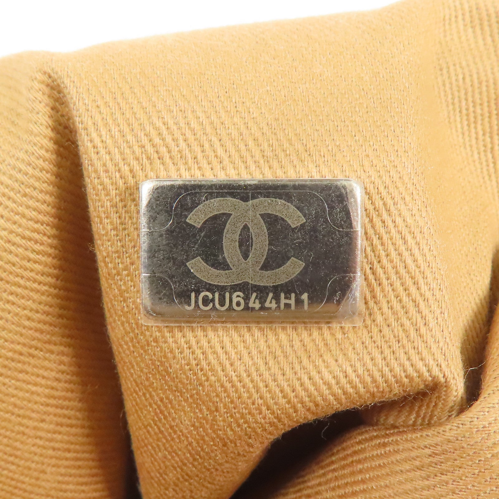 CHANEL 帆布Deauville銀扣鏈帶肩背袋