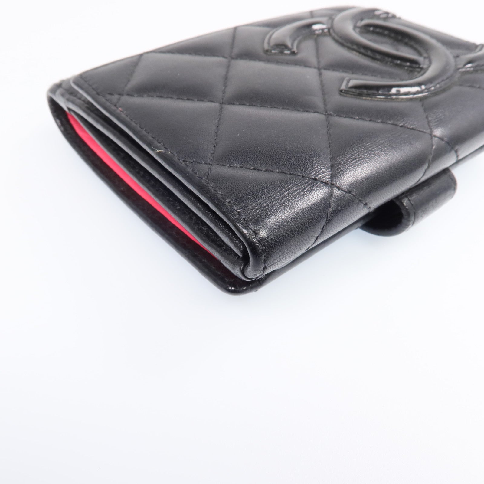 CHANEL 牛皮皮革Cambon Wallet銀扣錢包