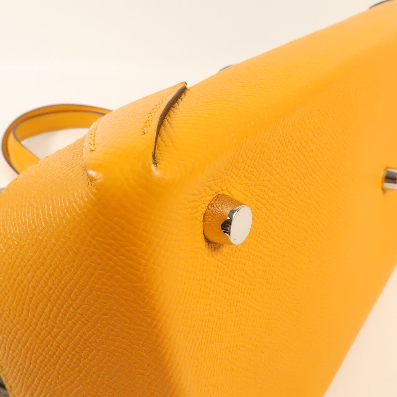 HERMES Epsom皮革Maxibox Cabas 30手挽袋Origan/Jaune D'or