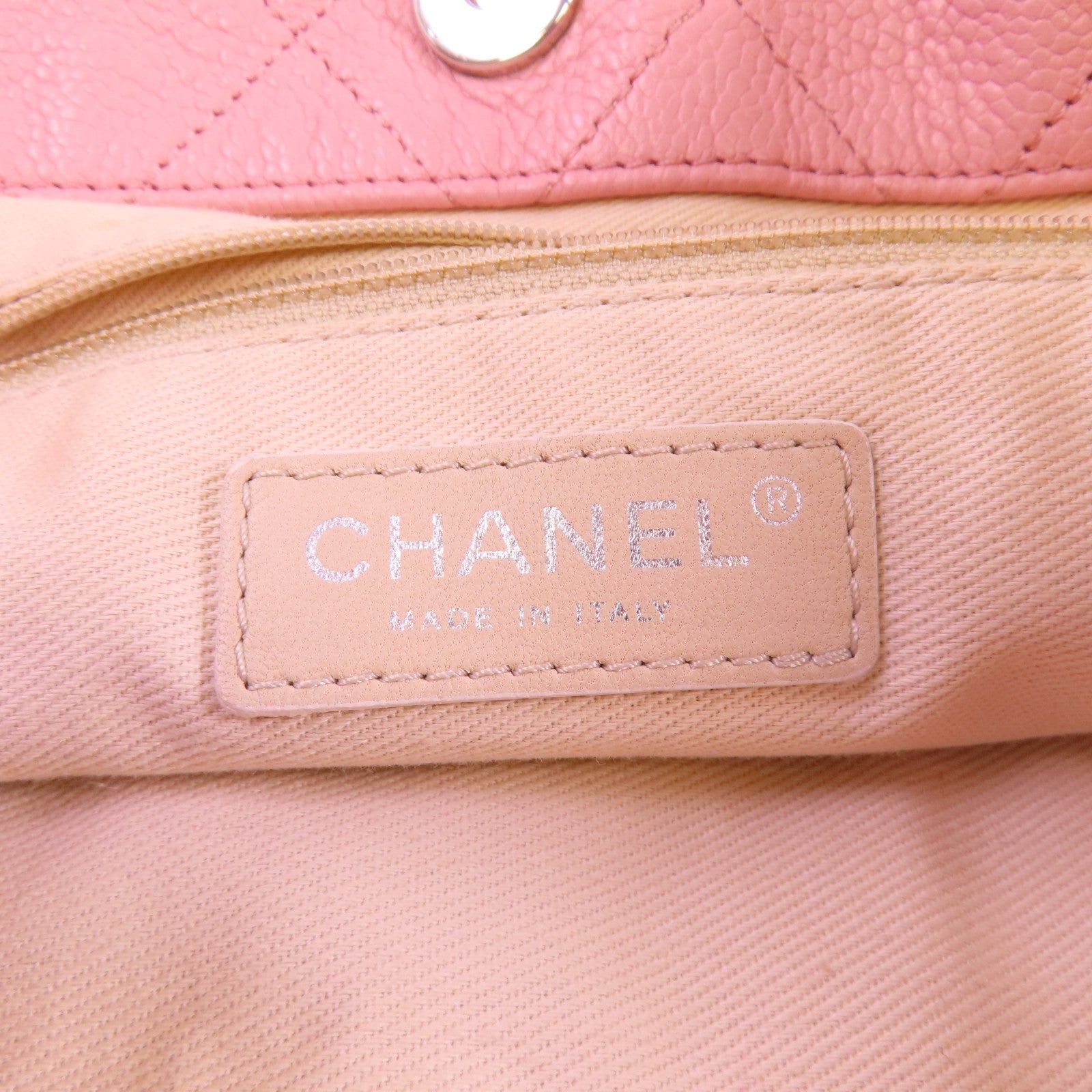 CHANEL CC SHW Chain Shoulder Bag Tote Bag Calfskin Leather