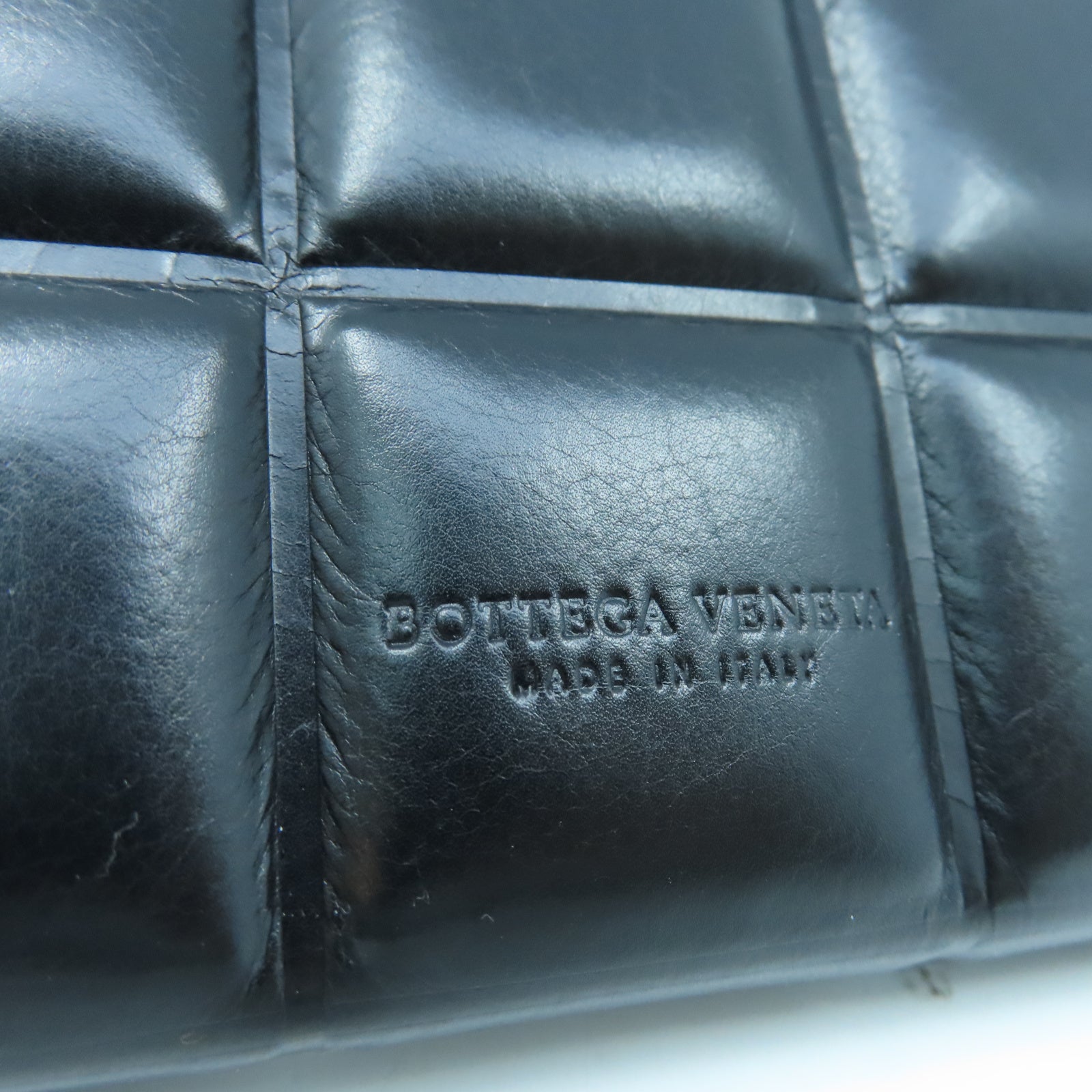 BOTTEGA VENETA 【激減優惠】牛皮皮革Zipper Long Wallet金扣長錢包黑色
