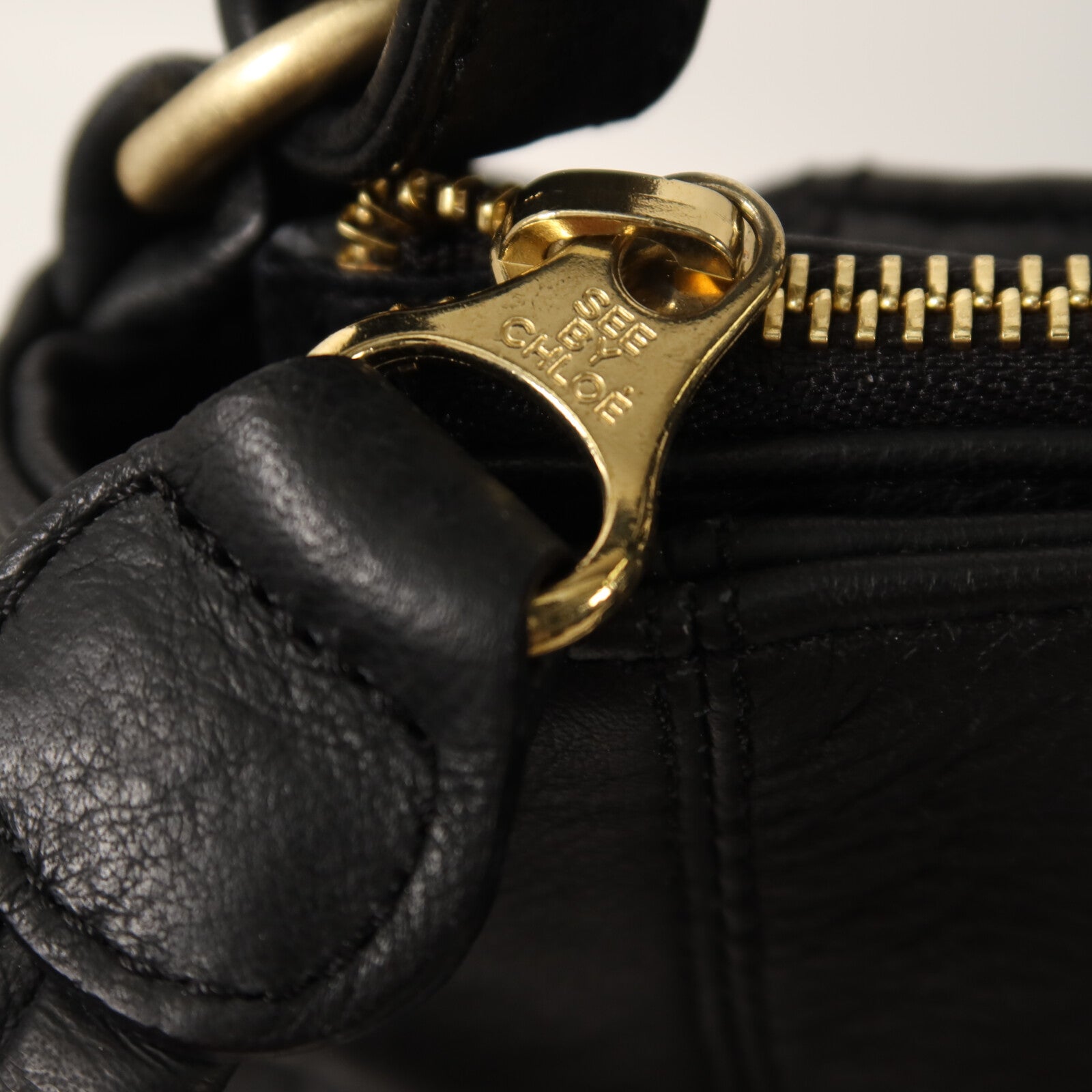 SEE BY CHLOE 【激減優惠】牛皮皮革Shoulder Bag金扣手挽肩背兩用袋