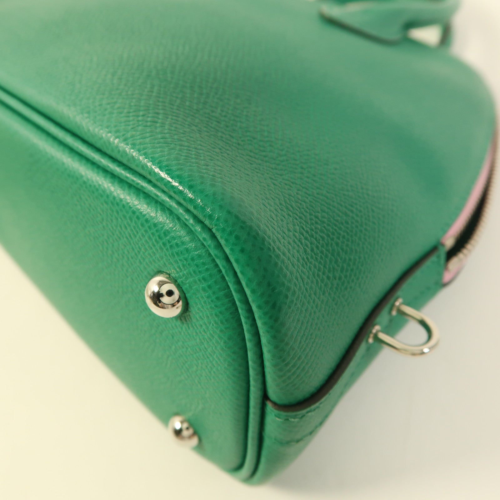 HERMES Epsom皮革1923 Bolide 25銀扣手挽肩背兩用袋Jade/Nata/Mauve