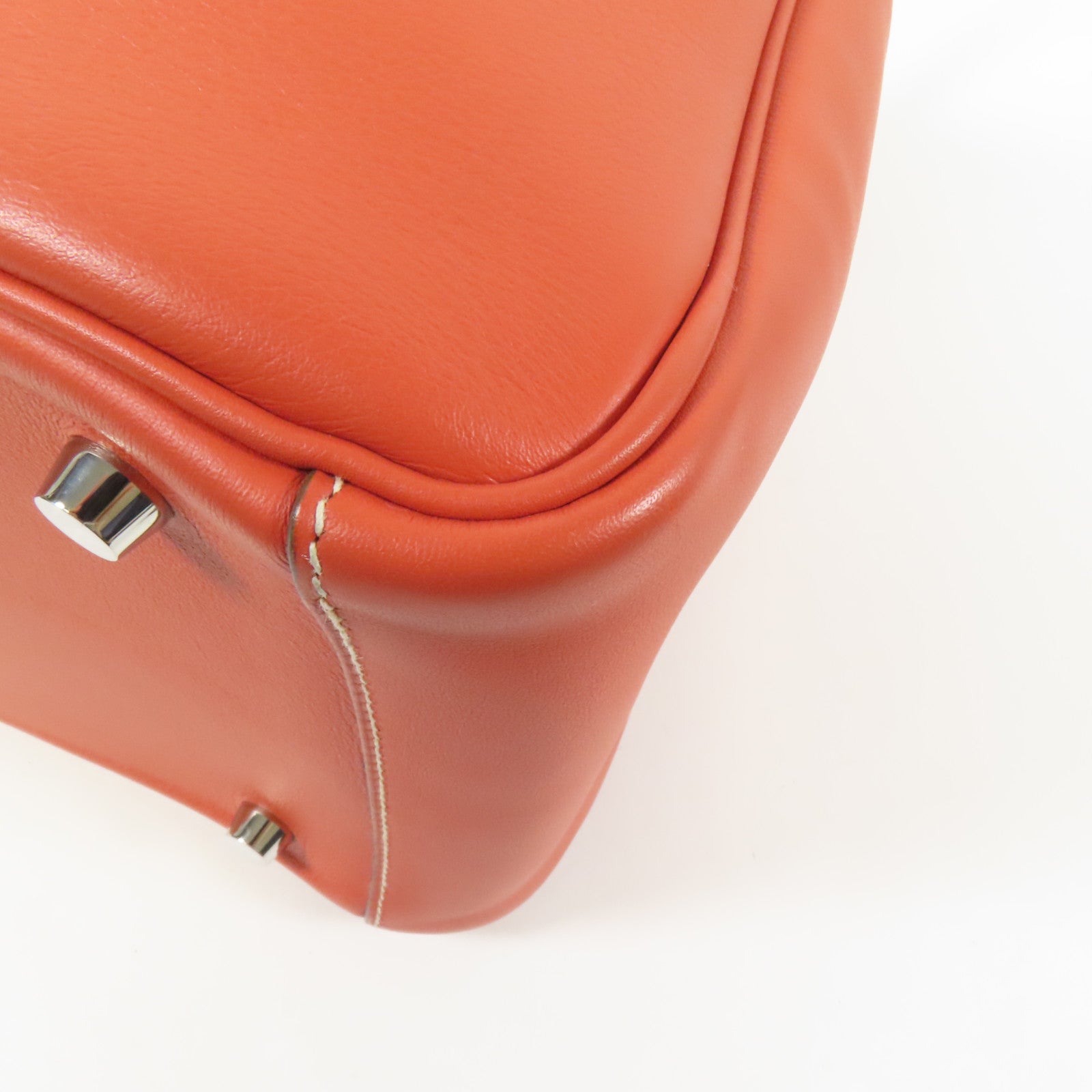 HERMES Swift皮革Lindy 30銀扣手挽肩背兩用袋Rose Jaipur