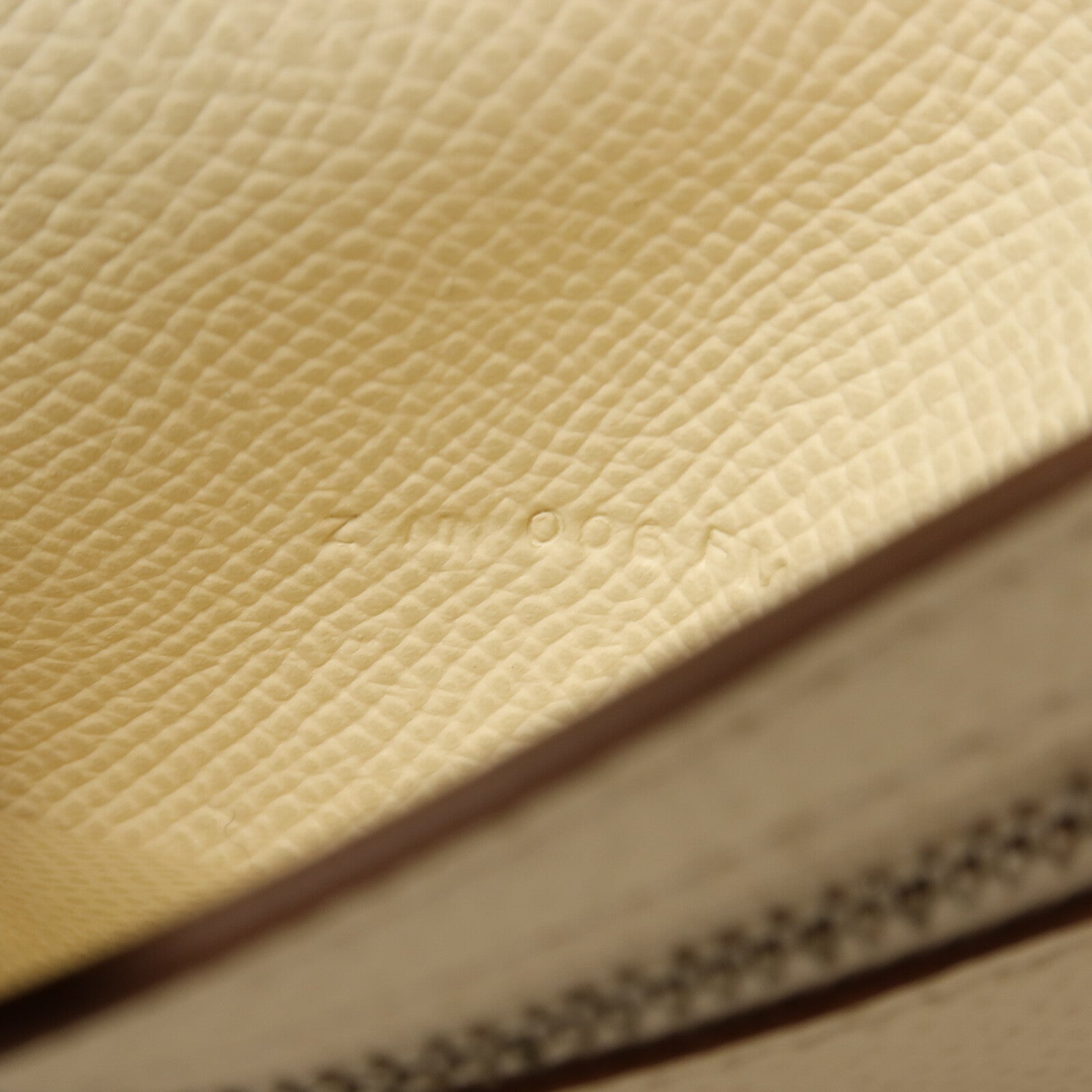 HERMES Epsom皮革Bearn Verso錢包Jaune Poussin/Craie