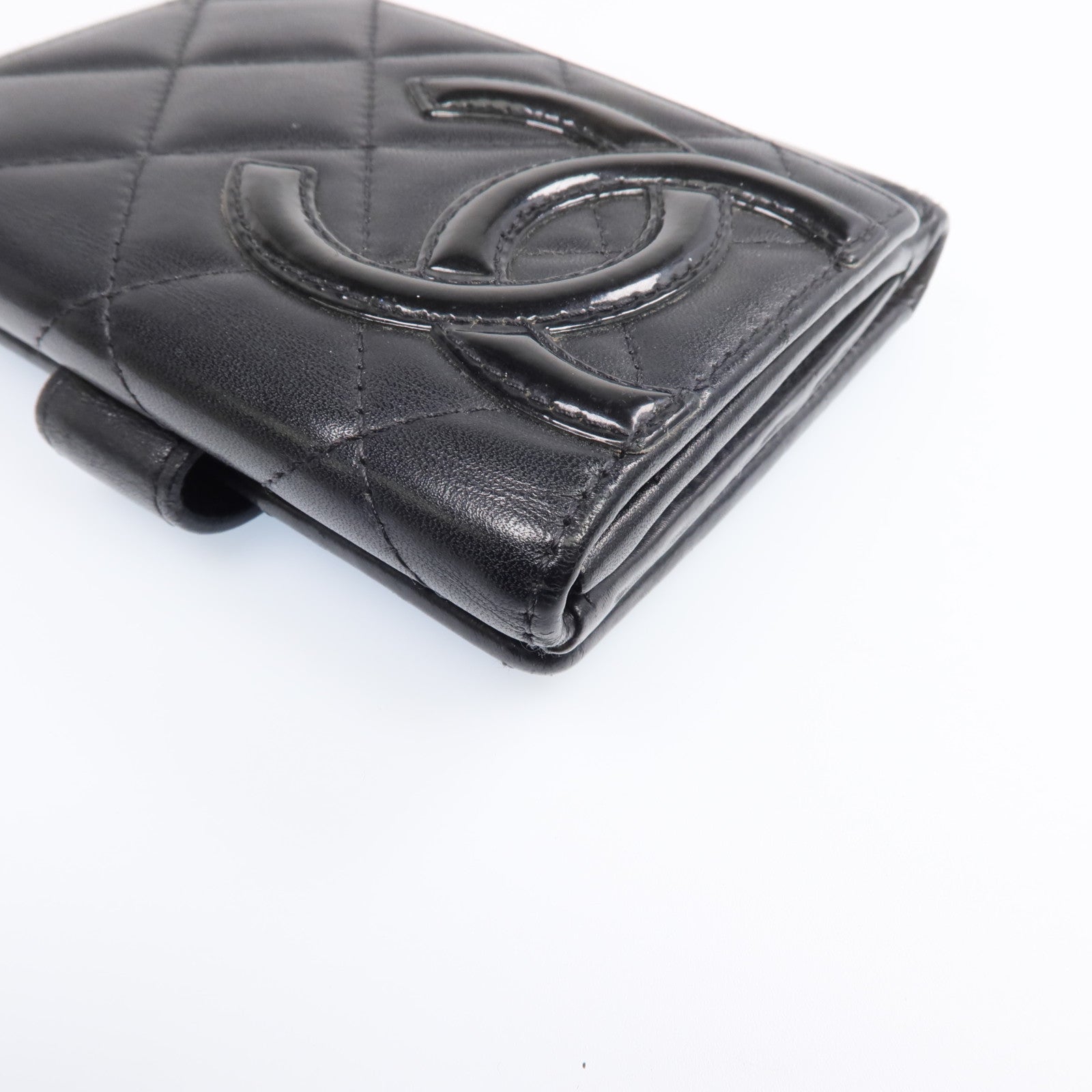 CHANEL 牛皮皮革Cambon Wallet銀扣錢包
