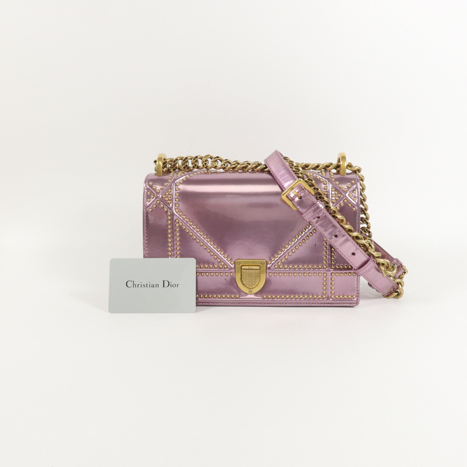 Dior 牛皮皮革Diorama Small鏈帶肩背袋