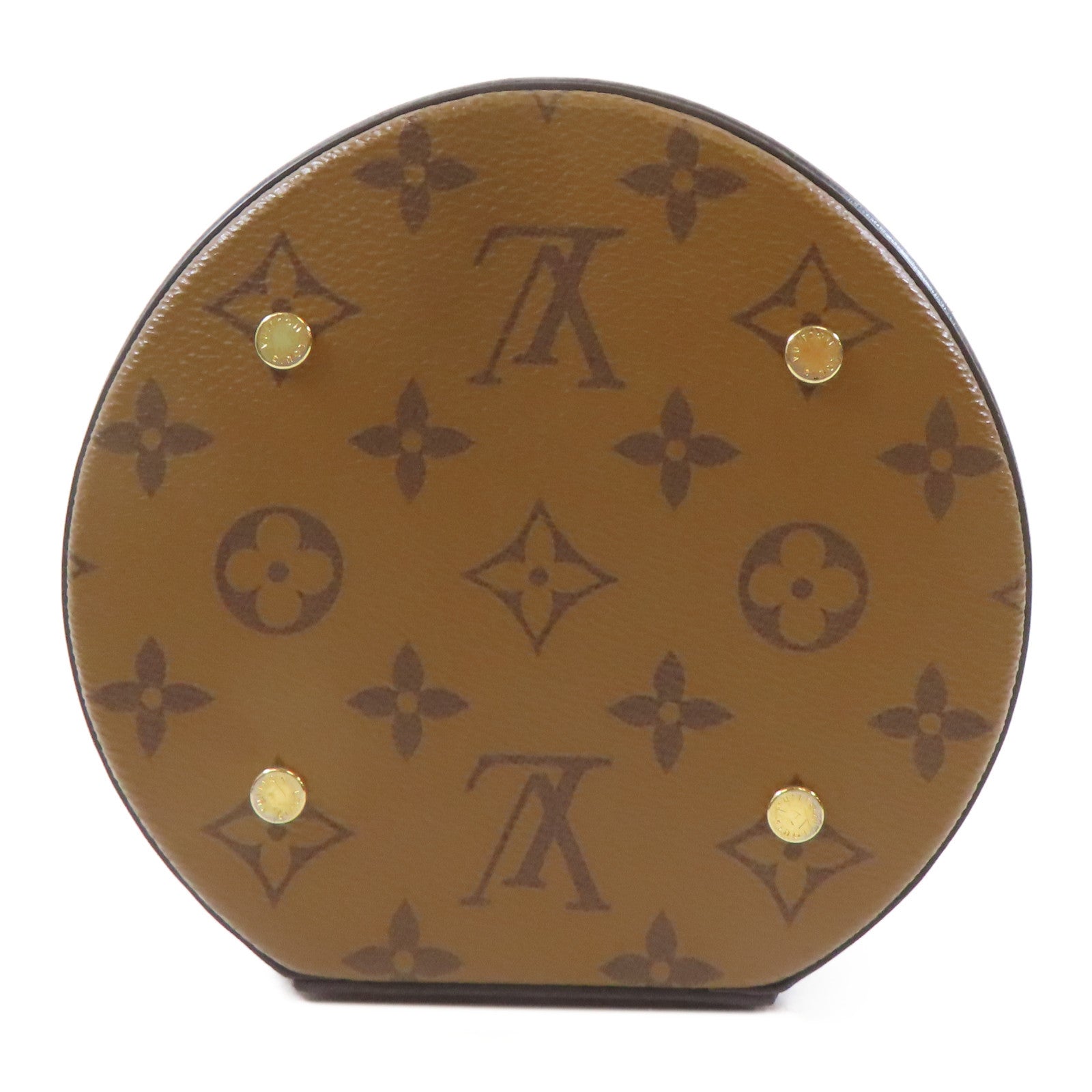 LOUIS VUITTON Monogram Reverse Cannes金扣手挽肩背兩用袋啡色