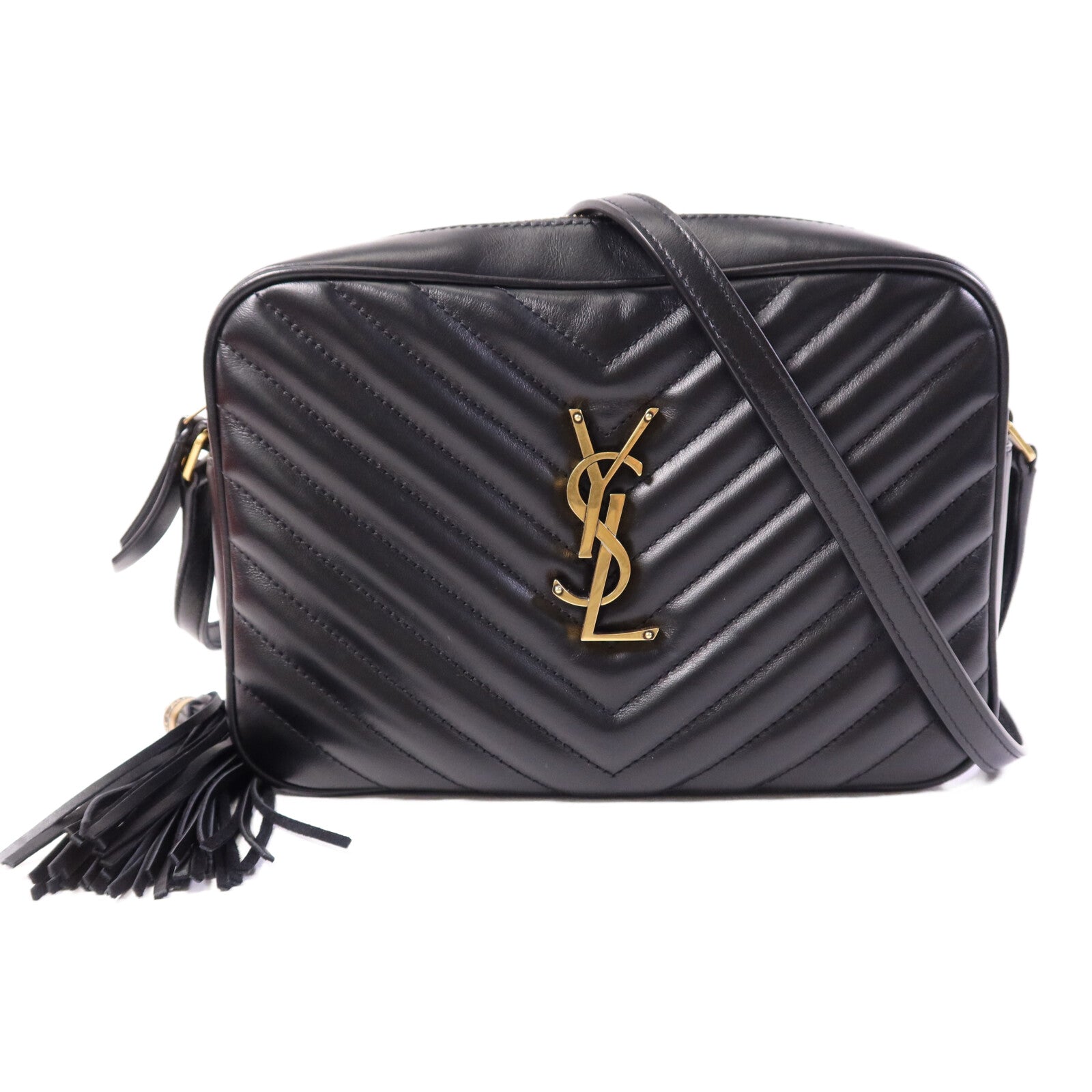 SAINT LAURENT 牛皮皮革Lou Camera Bag金扣肩背袋