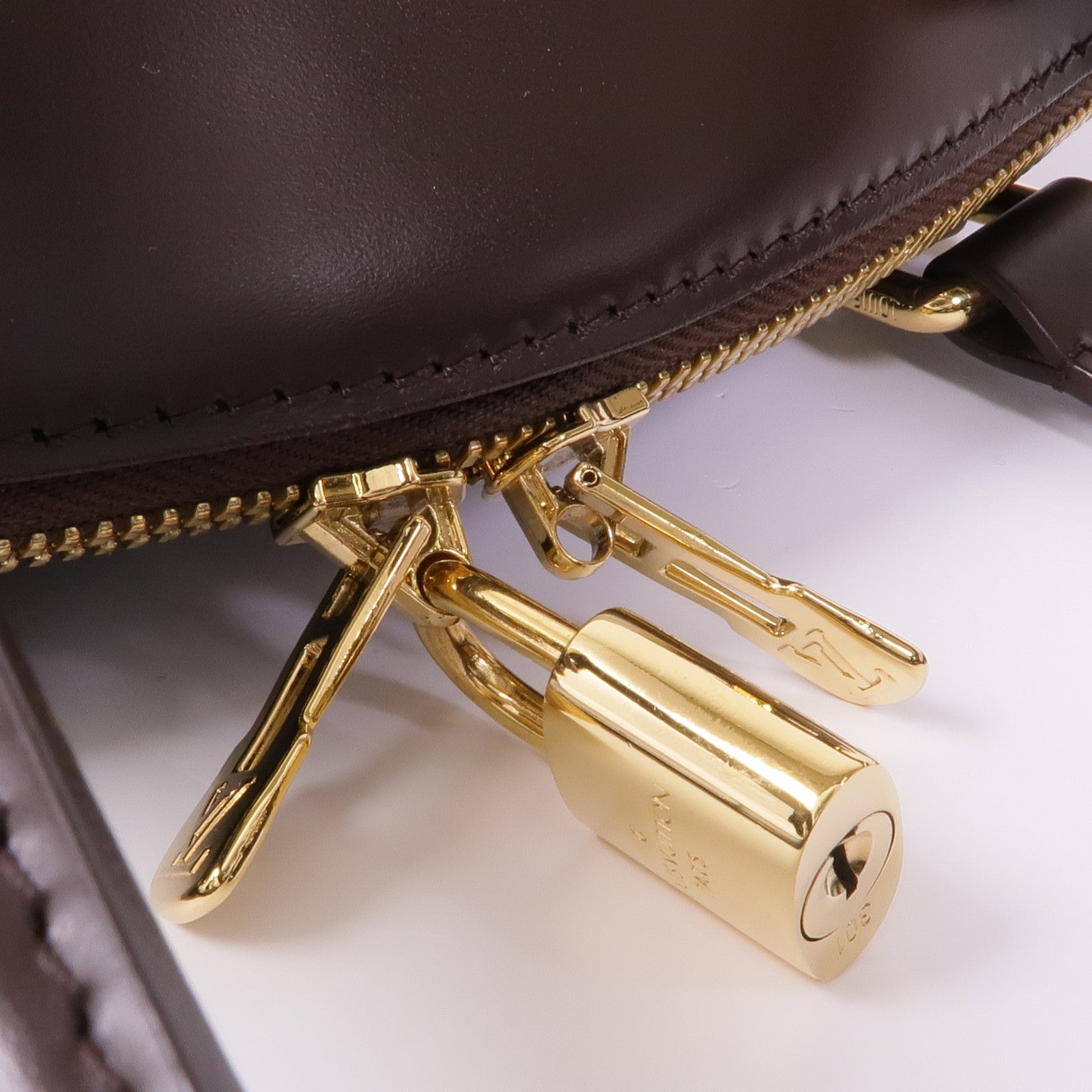 LOUIS VUITTON Damier Verona PM金扣肩背袋