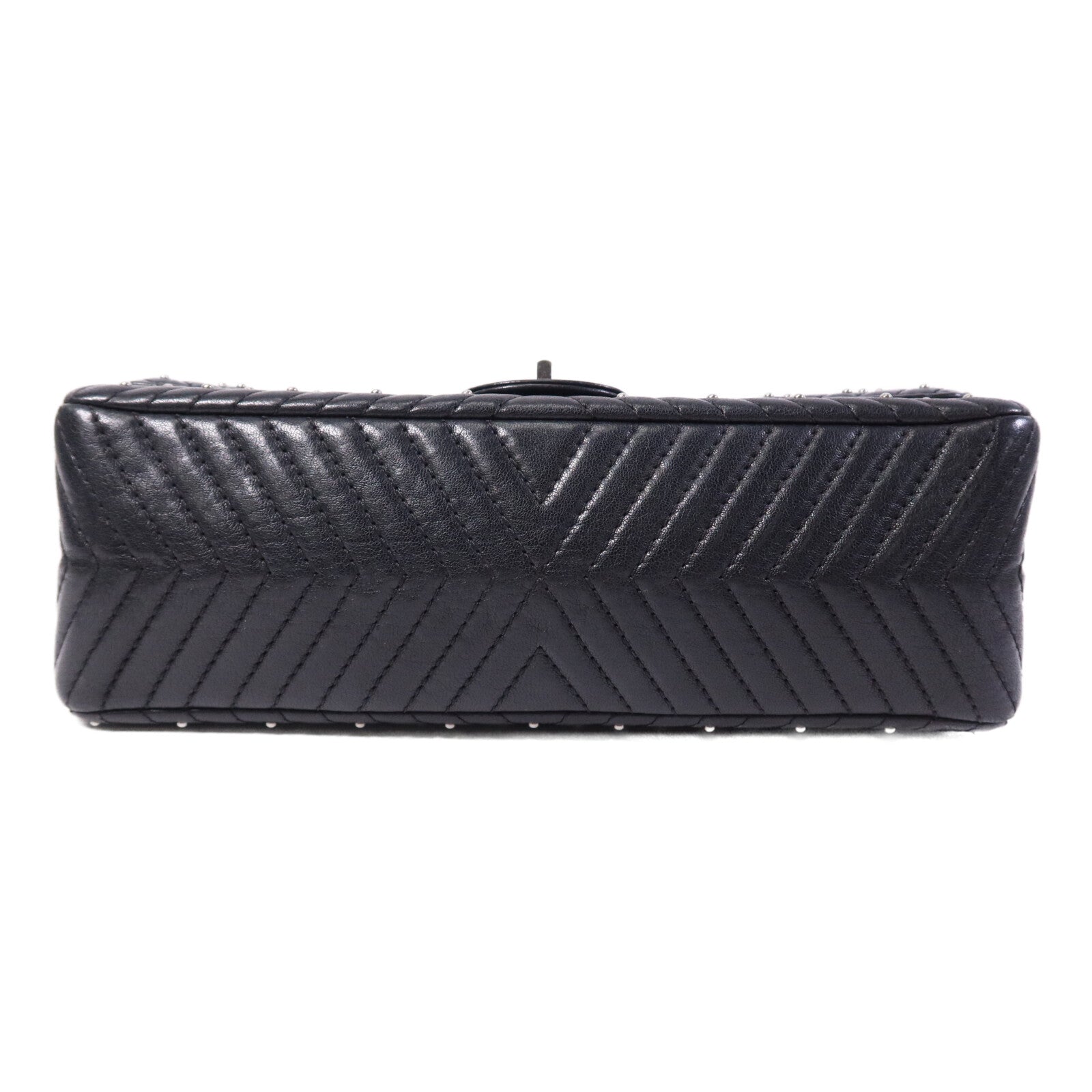 CHANEL 牛皮皮革2.55 Large銀扣鏈帶肩背袋