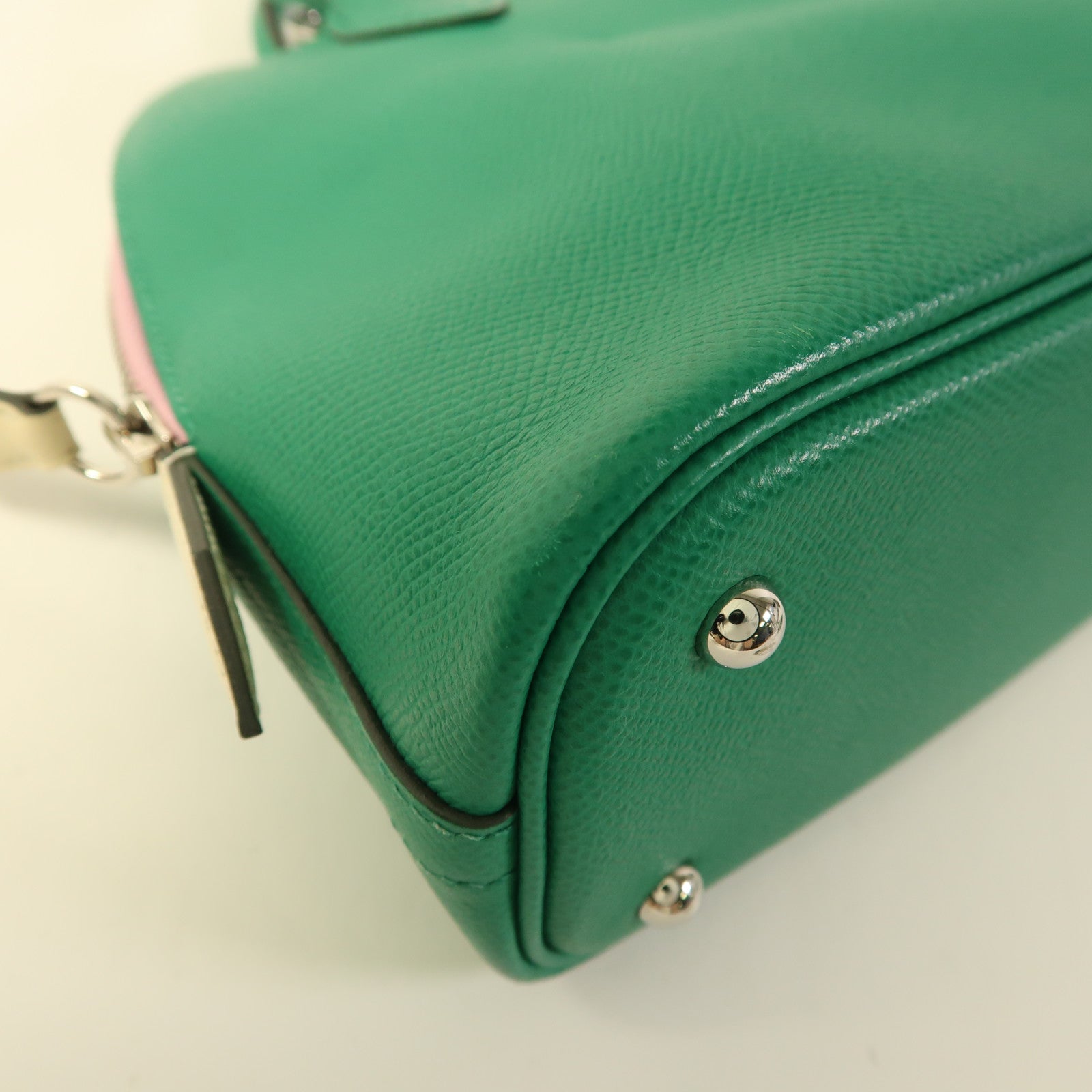 HERMES Epsom皮革1923 Bolide 25銀扣手挽肩背兩用袋Jade/Nata/Mauve