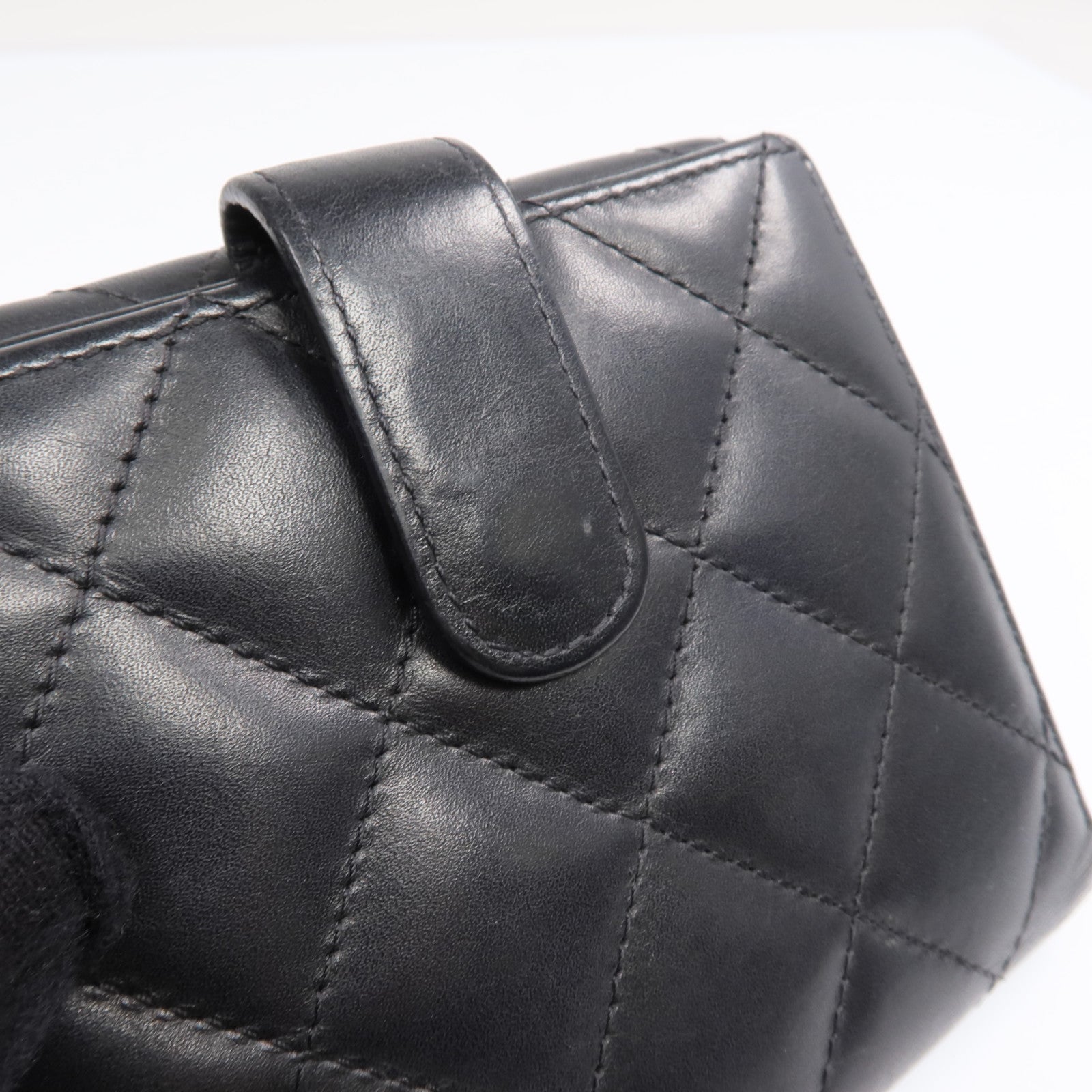 CHANEL 牛皮皮革Cambon Wallet銀扣錢包