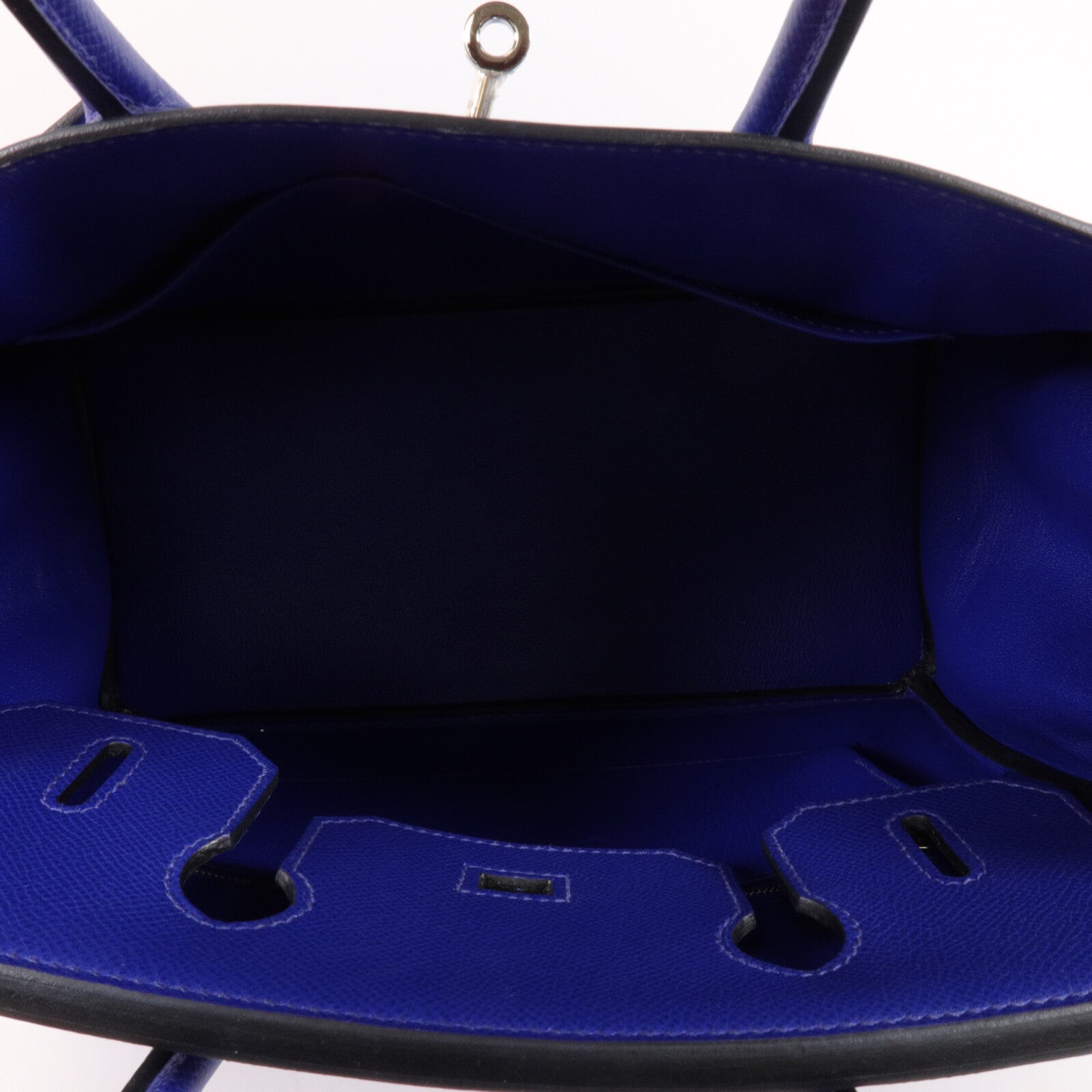 HERMES Epsom皮革Birkin 30手挽袋Bleu Electrique