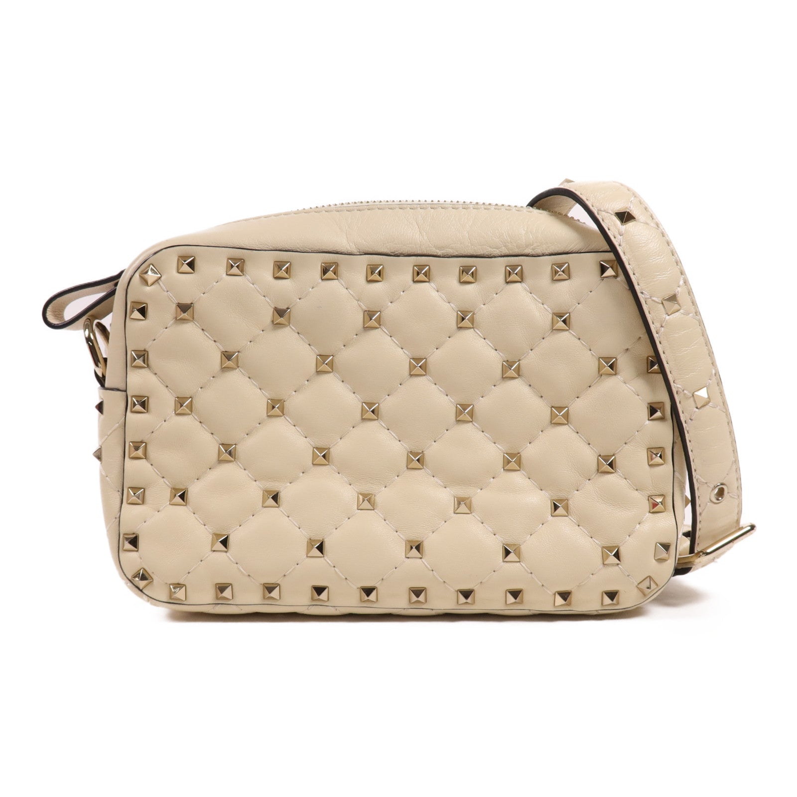 Valentino 牛皮皮革Shoulder Bag金扣肩背袋