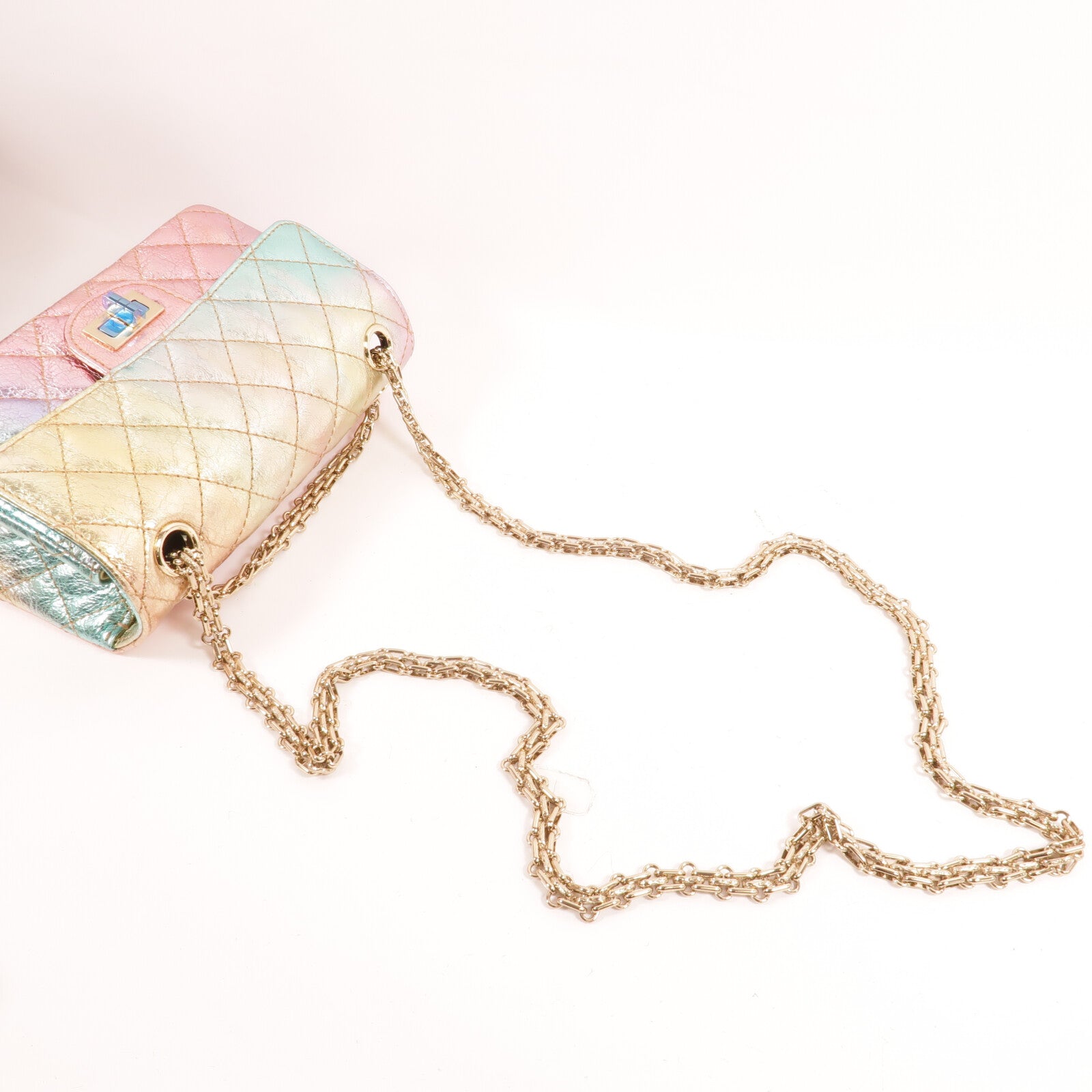 CHANEL 牛皮皮革2.55 Mini鏈帶肩背袋