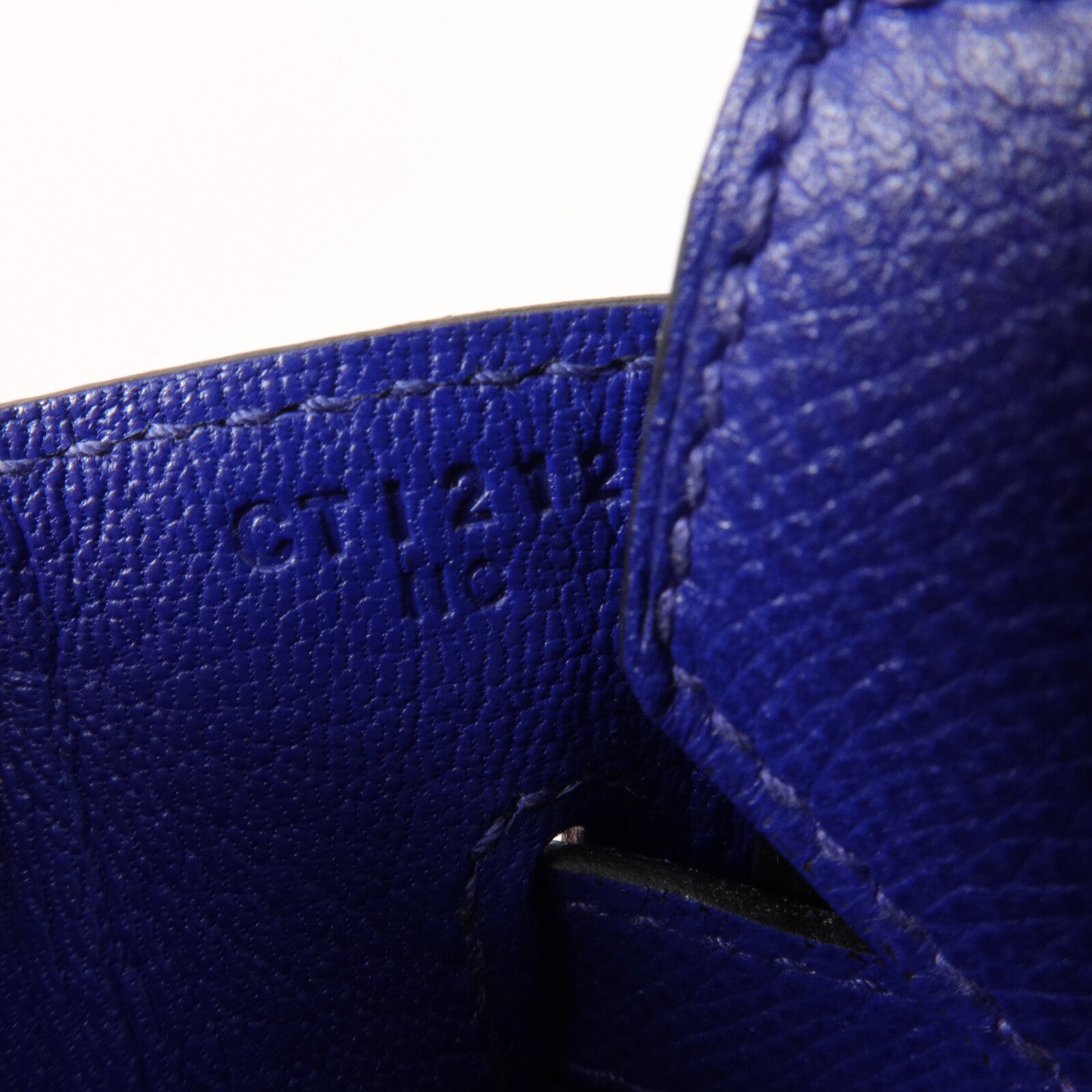 HERMES Epsom皮革Birkin 30手挽袋Bleu Electrique