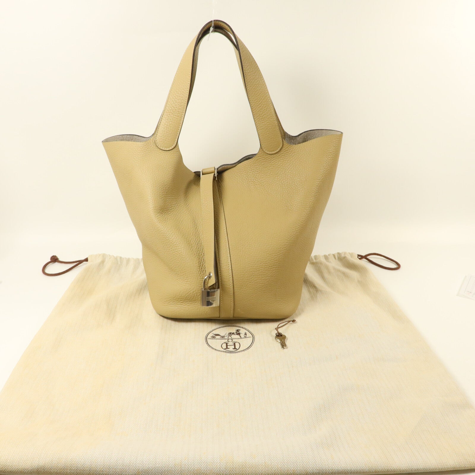 HERMES Clemence皮革Picotin GM手挽袋Trench